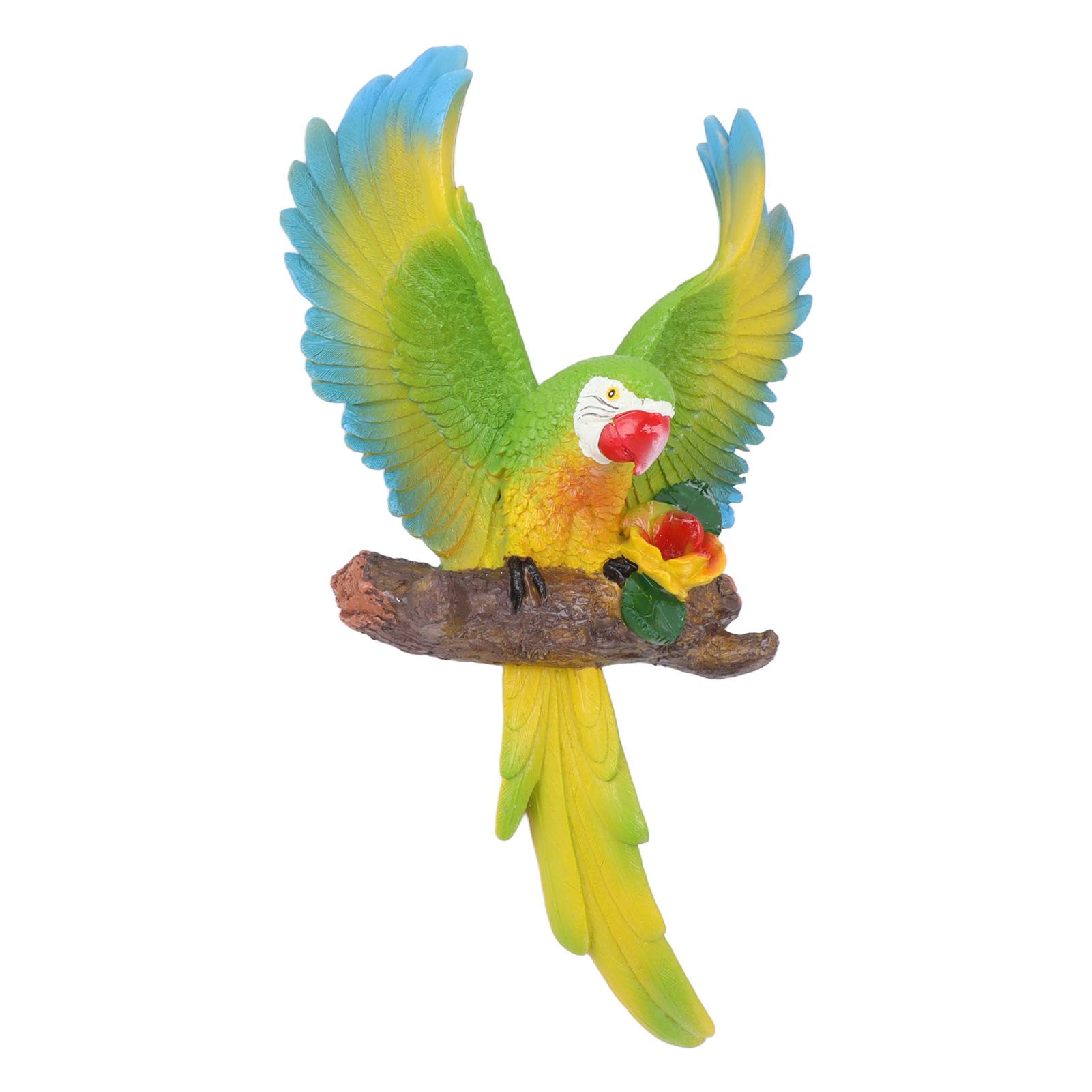 Parrot Wall Decoration Resin Vivid Flapping Hanging Parrot Statue Bird view 5