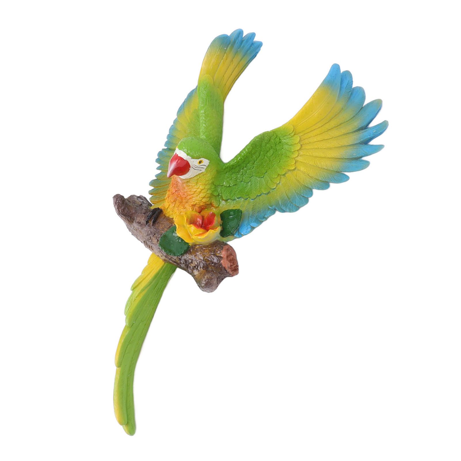Parrot Wall Decoration Resin Vivid Flapping Hanging Parrot Statue Bird view 7