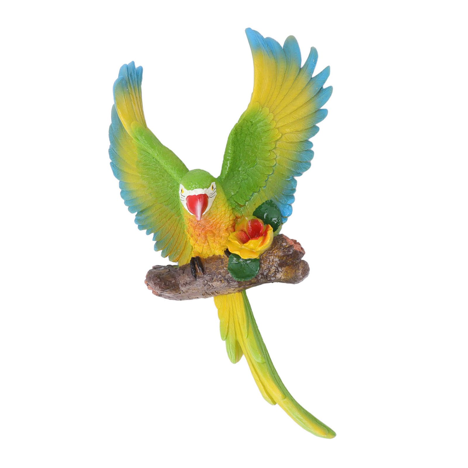 Parrot Wall Decoration Resin Vivid Flapping Hanging Parrot Statue Bird view 8