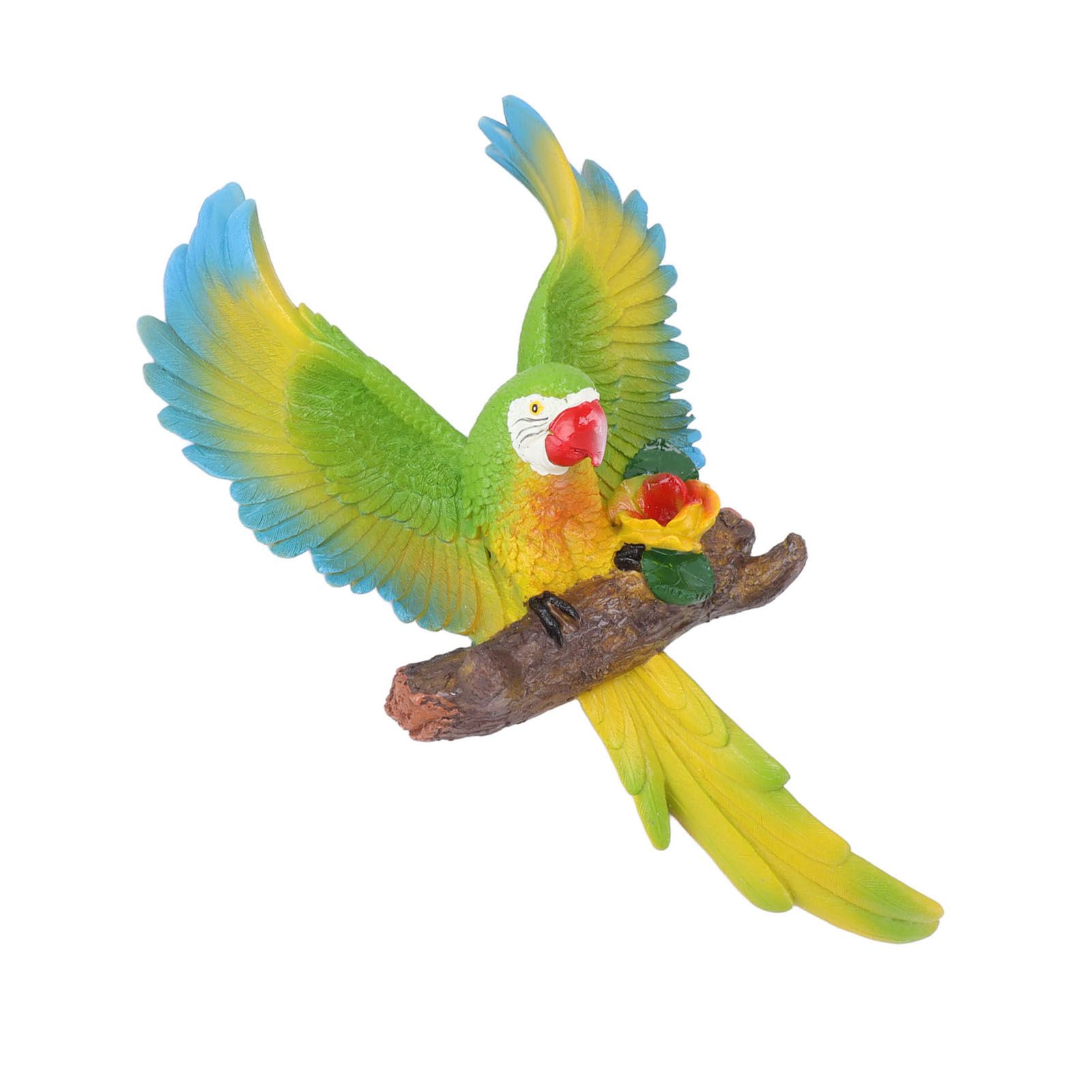 Parrot Wall Decoration Resin Vivid Flapping Hanging Parrot Statue Bird view 10