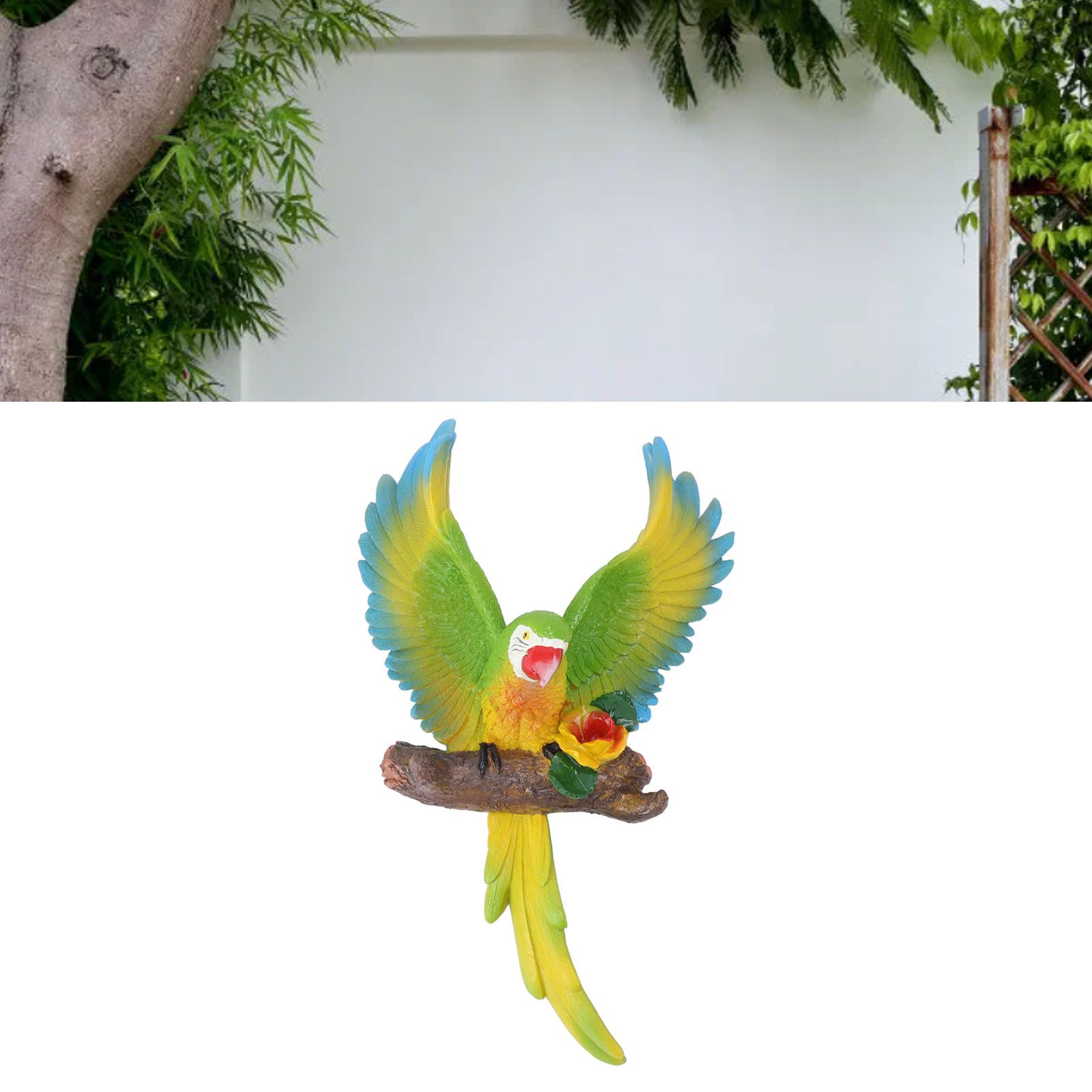 Parrot Wall Decoration Resin Vivid Flapping Hanging Parrot Statue Bird view 11