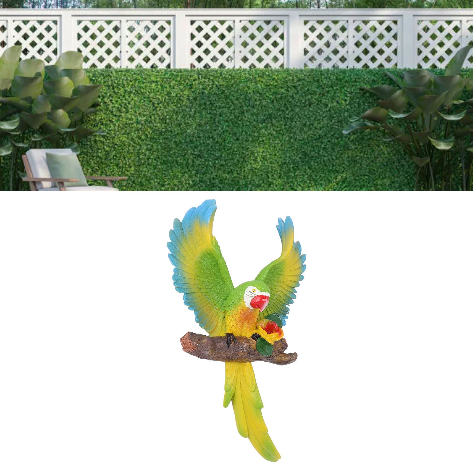 Parrot Wall Decoration Resin Vivid Flapping Hanging Parrot Statue Bird view 12
