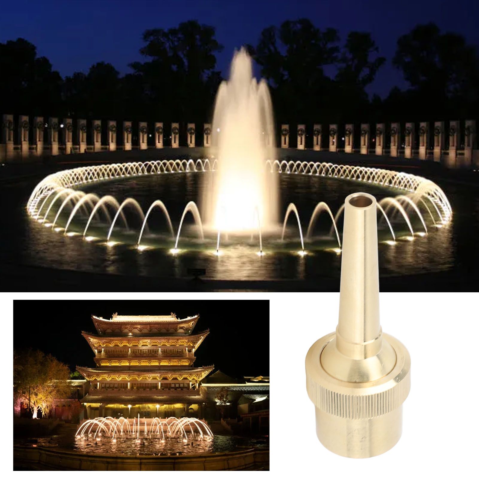 Brass Direct Fountain Nozzle Female Screw Connection Spherical Joint view 12