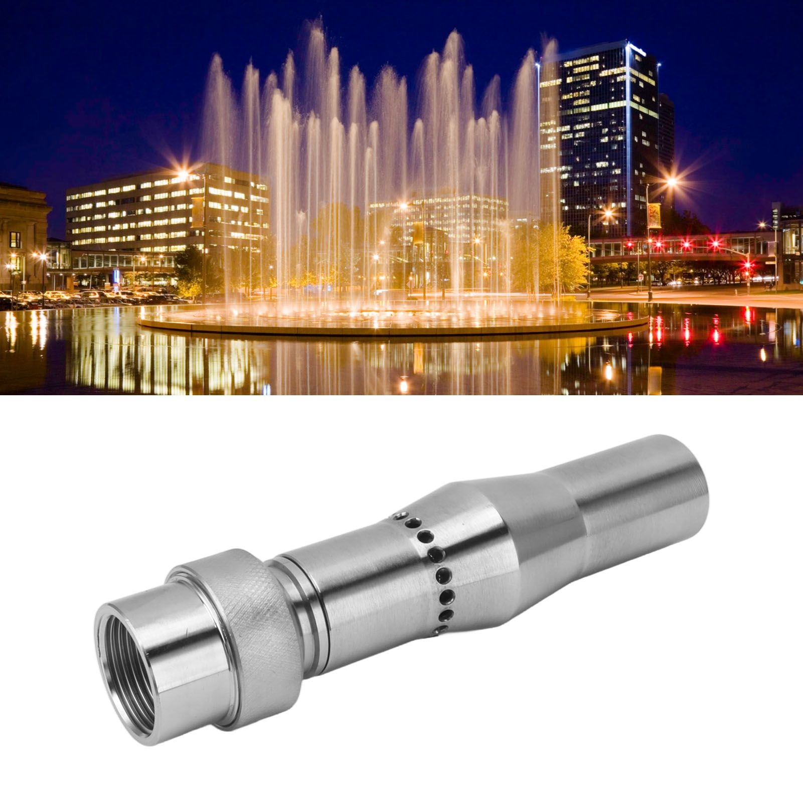 Multi Branch Fountain Nozzle Stainless Steel Spherical Joint Female Thread view 12
