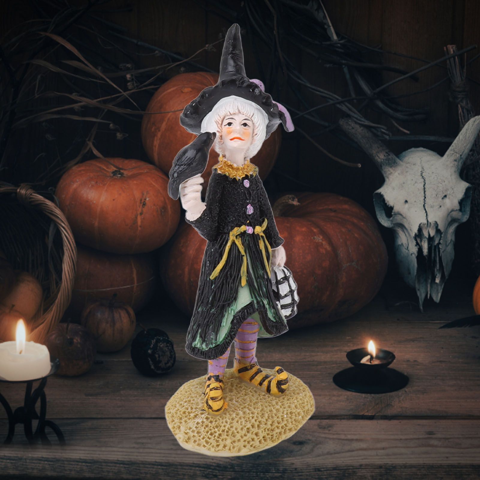 Witch Dolls Figure Handmade Resin Charming Witch Doll Decoration Ornaments for view 11
