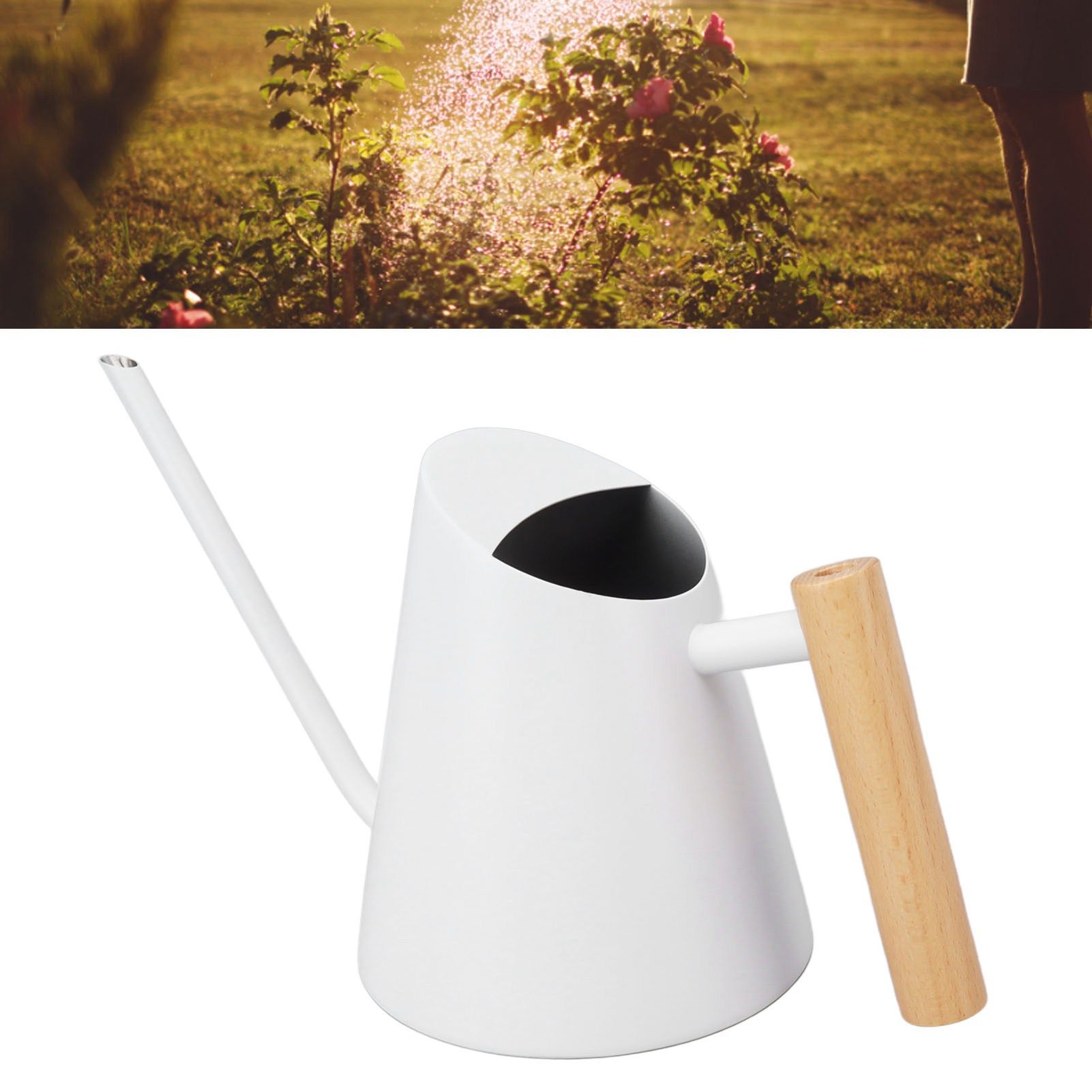 Watering Can with Long Spout Rustproof Stainless Steel Watering Pot with view 12