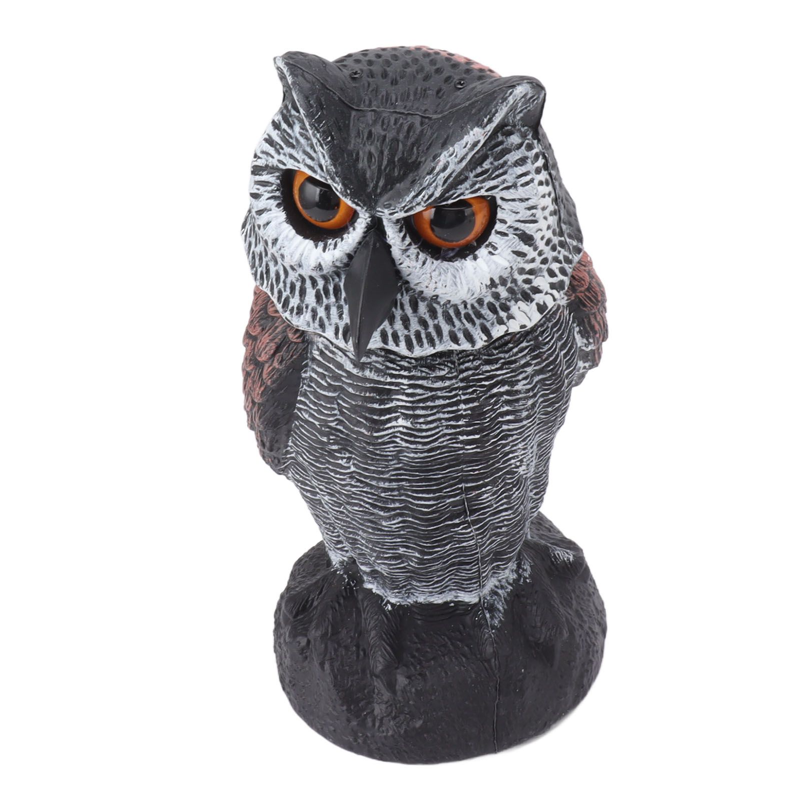 Plastic Shake Head Owl Decoy To Scare Birds Away Scarecrow Fake Owl Outdoor view 3