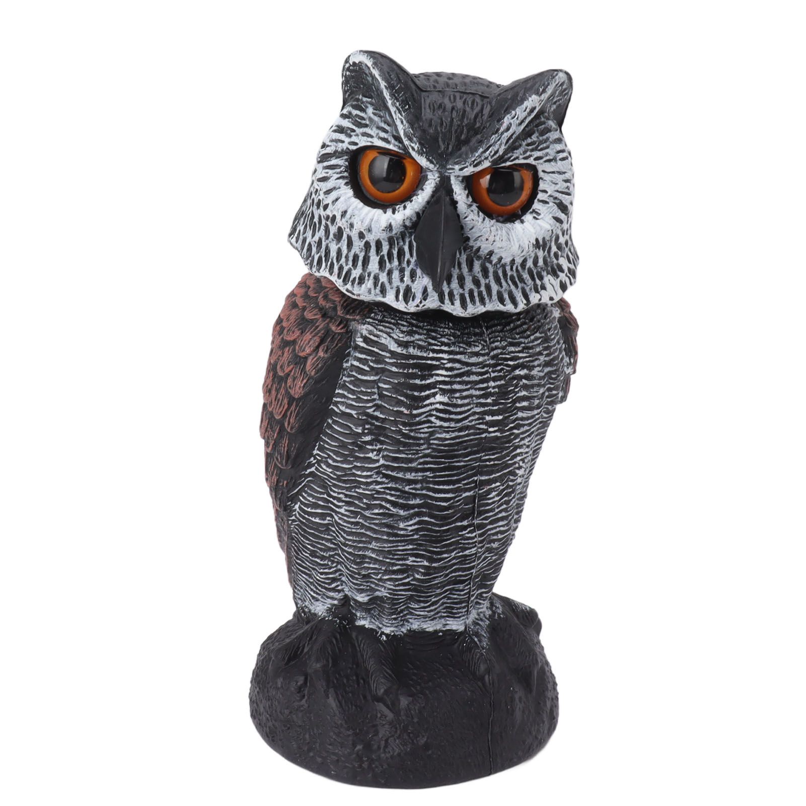 Plastic Shake Head Owl Decoy To Scare Birds Away Scarecrow Fake Owl Outdoor view 5