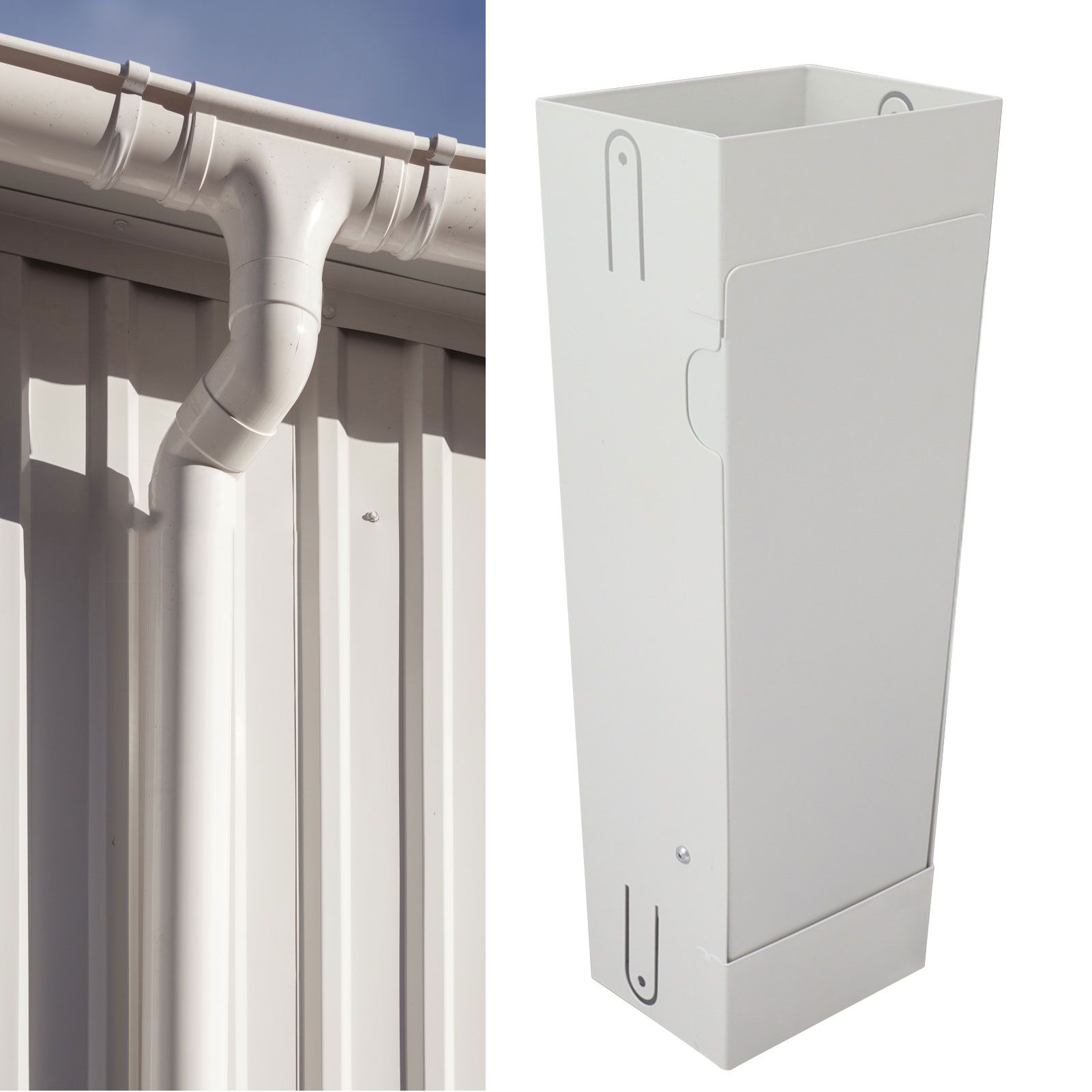 Rainwater Collection System 3x4in Downspout Water Diverter Connector System view 11