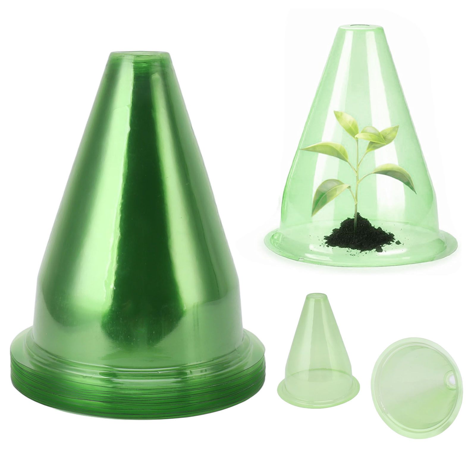 12Pcs Garden Cloches Plastic Multifunctional Plant Covers Protectors Dome Bell view 11