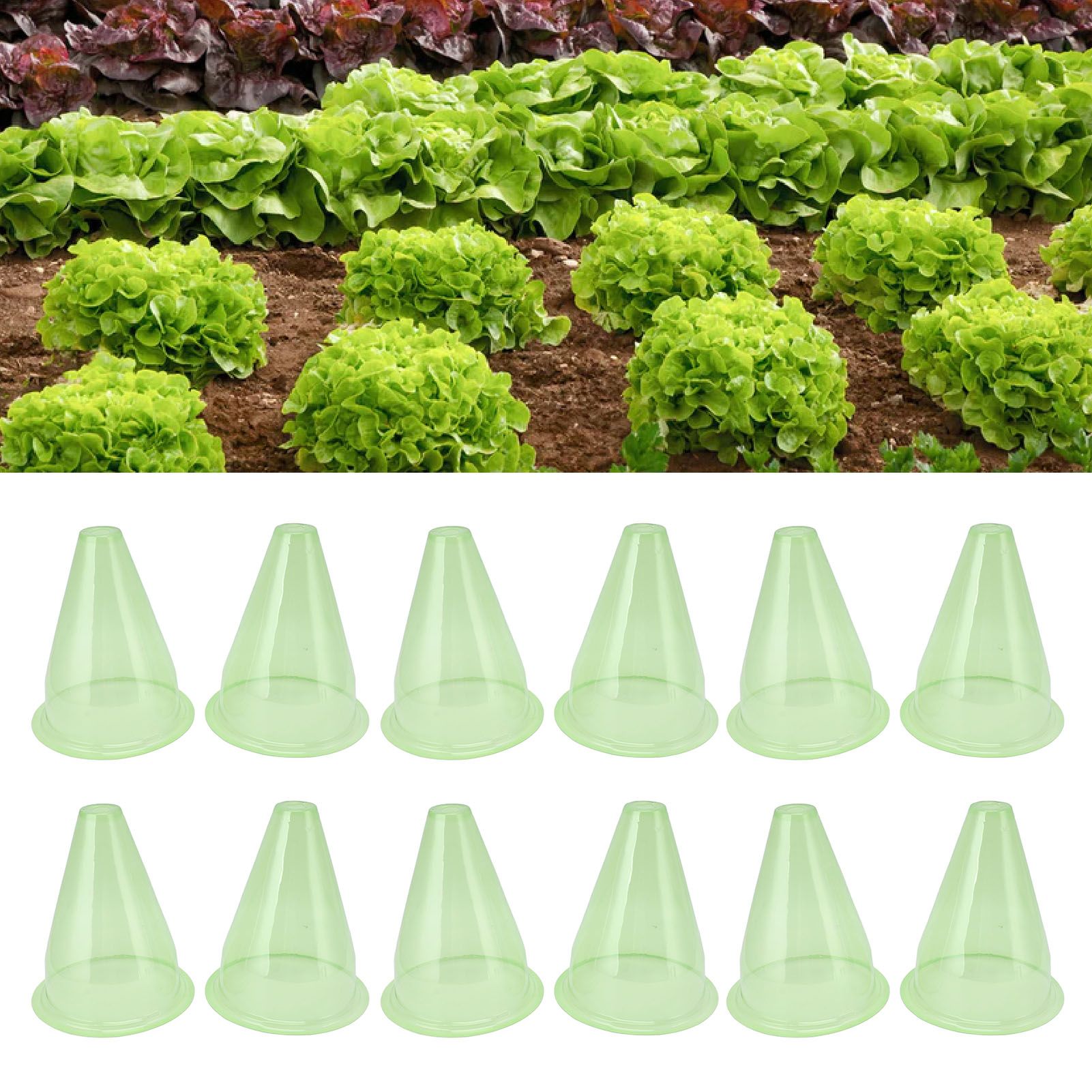 12Pcs Garden Cloches Plastic Multifunctional Plant Covers Protectors Dome Bell view 12