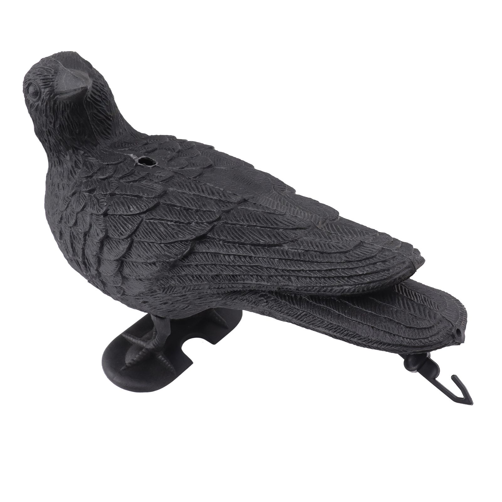 Realistic Elbow Crow Statue Plastic Waterproof Crow Decoys for Yard Garden view 2