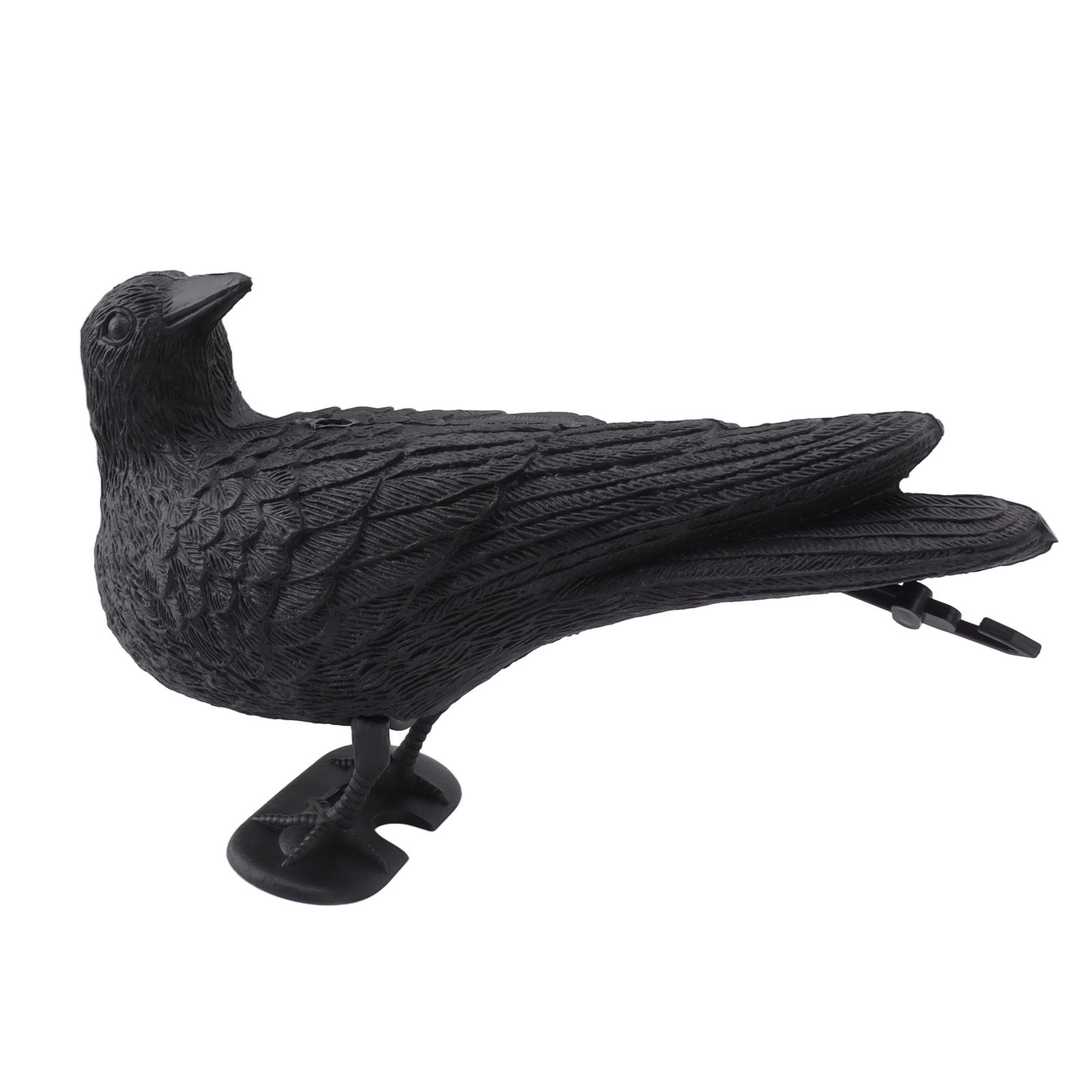Realistic Elbow Crow Statue Plastic Waterproof Crow Decoys for Yard Garden view 5