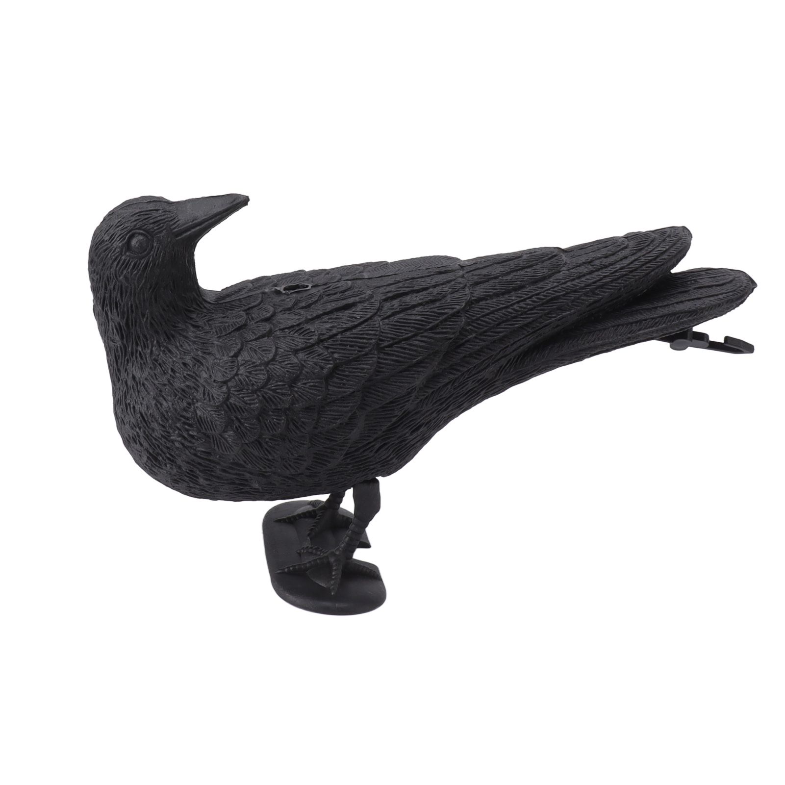 Realistic Elbow Crow Statue Plastic Waterproof Crow Decoys for Yard Garden view 6