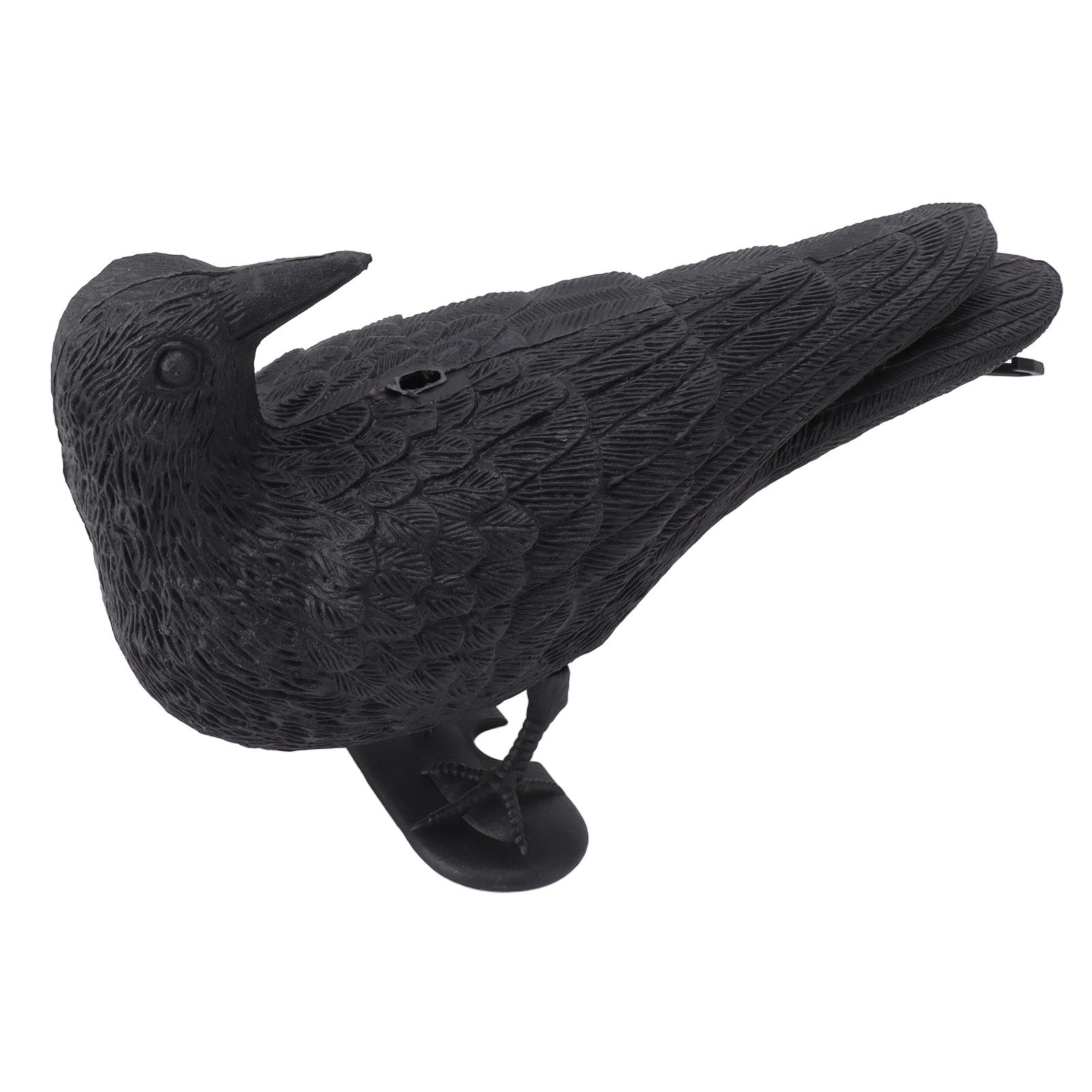 Realistic Elbow Crow Statue Plastic Waterproof Crow Decoys for Yard Garden view 7