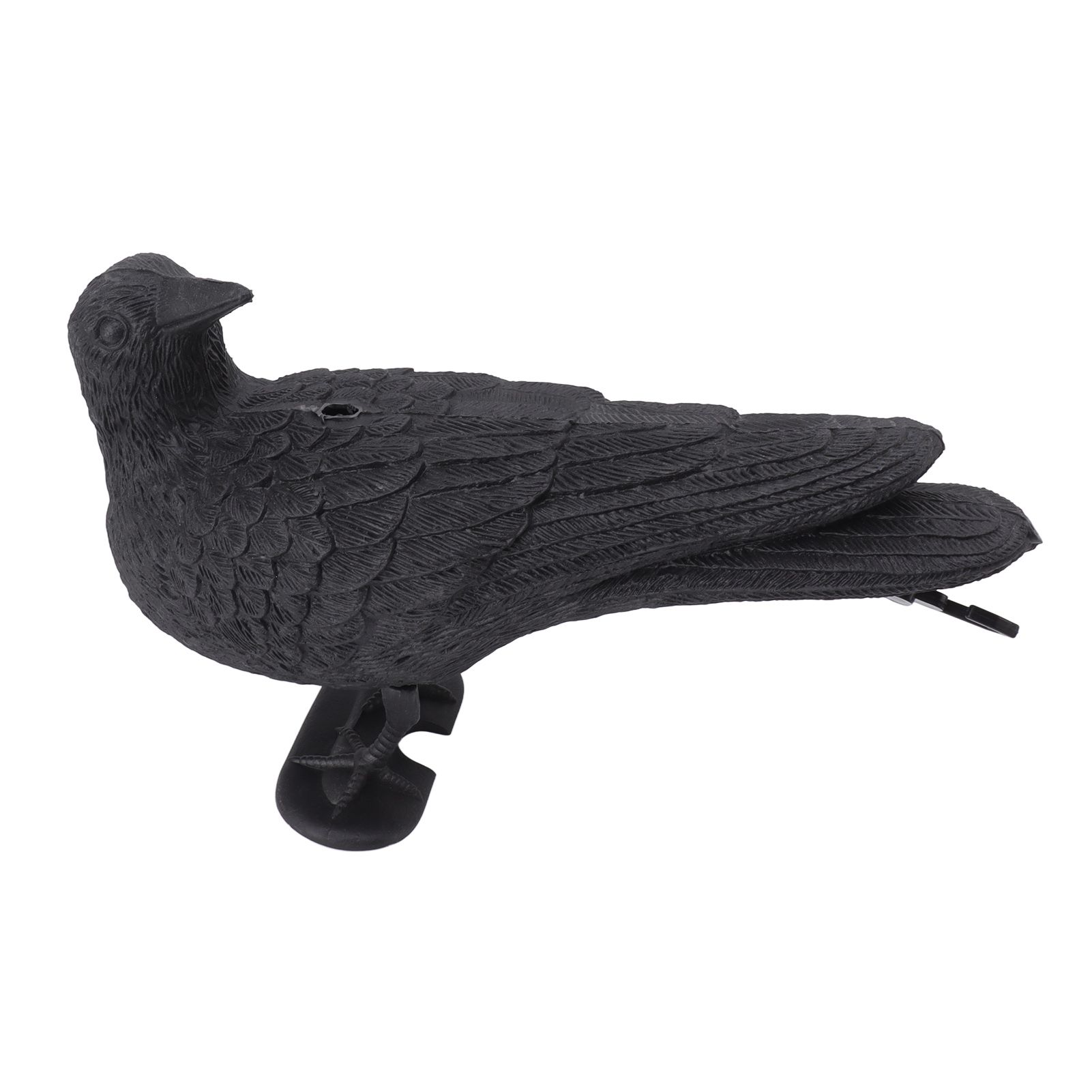 Realistic Elbow Crow Statue Plastic Waterproof Crow Decoys for Yard Garden view 8