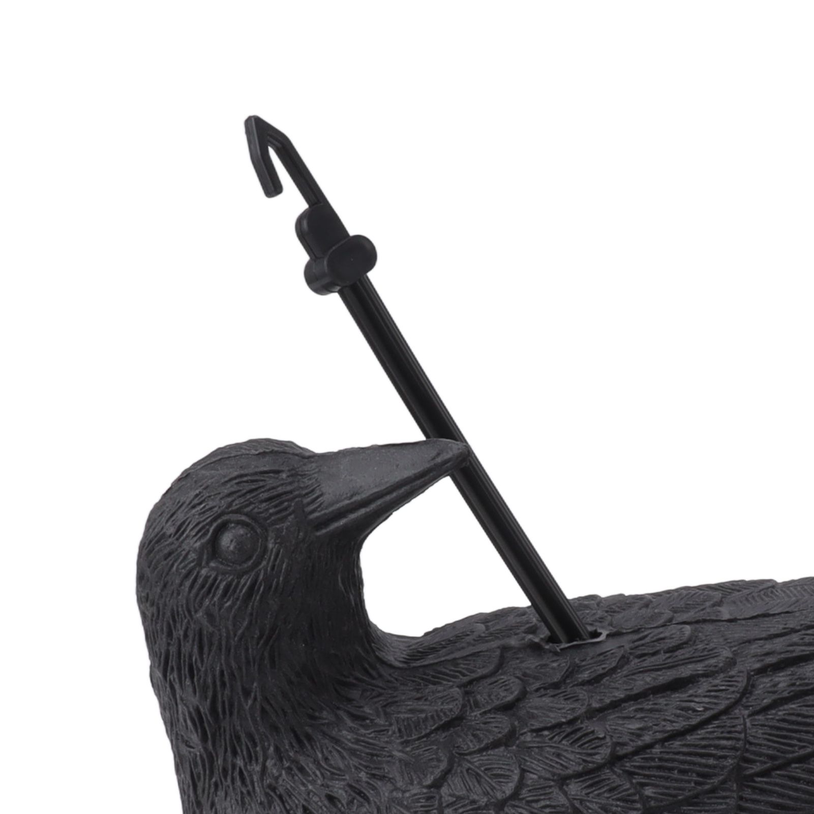 Realistic Elbow Crow Statue Plastic Waterproof Crow Decoys for Yard Garden view 14