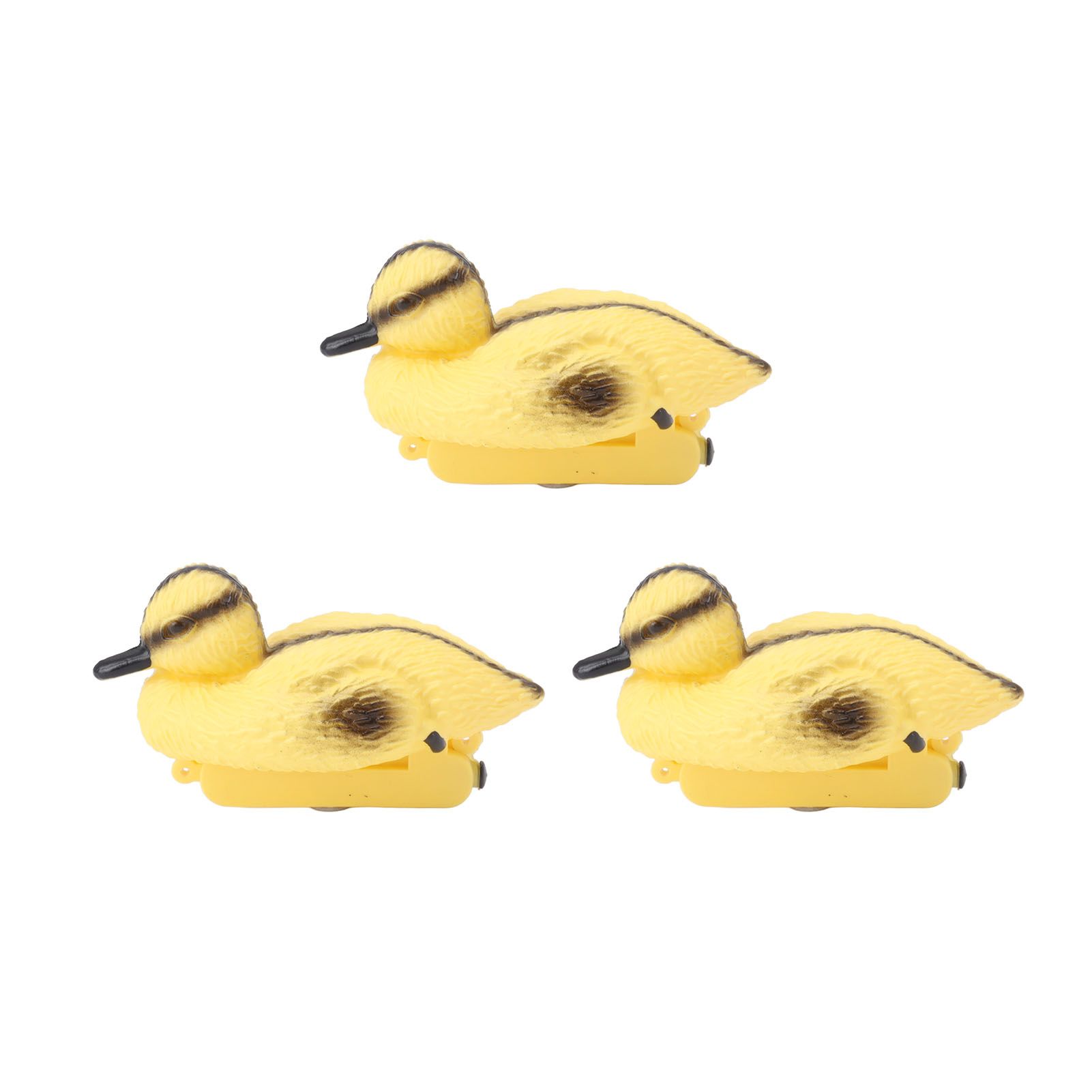 3Pcs Floating Yellow Duckling Realistic Plastic Duck Fish Pond Ornament for view 2