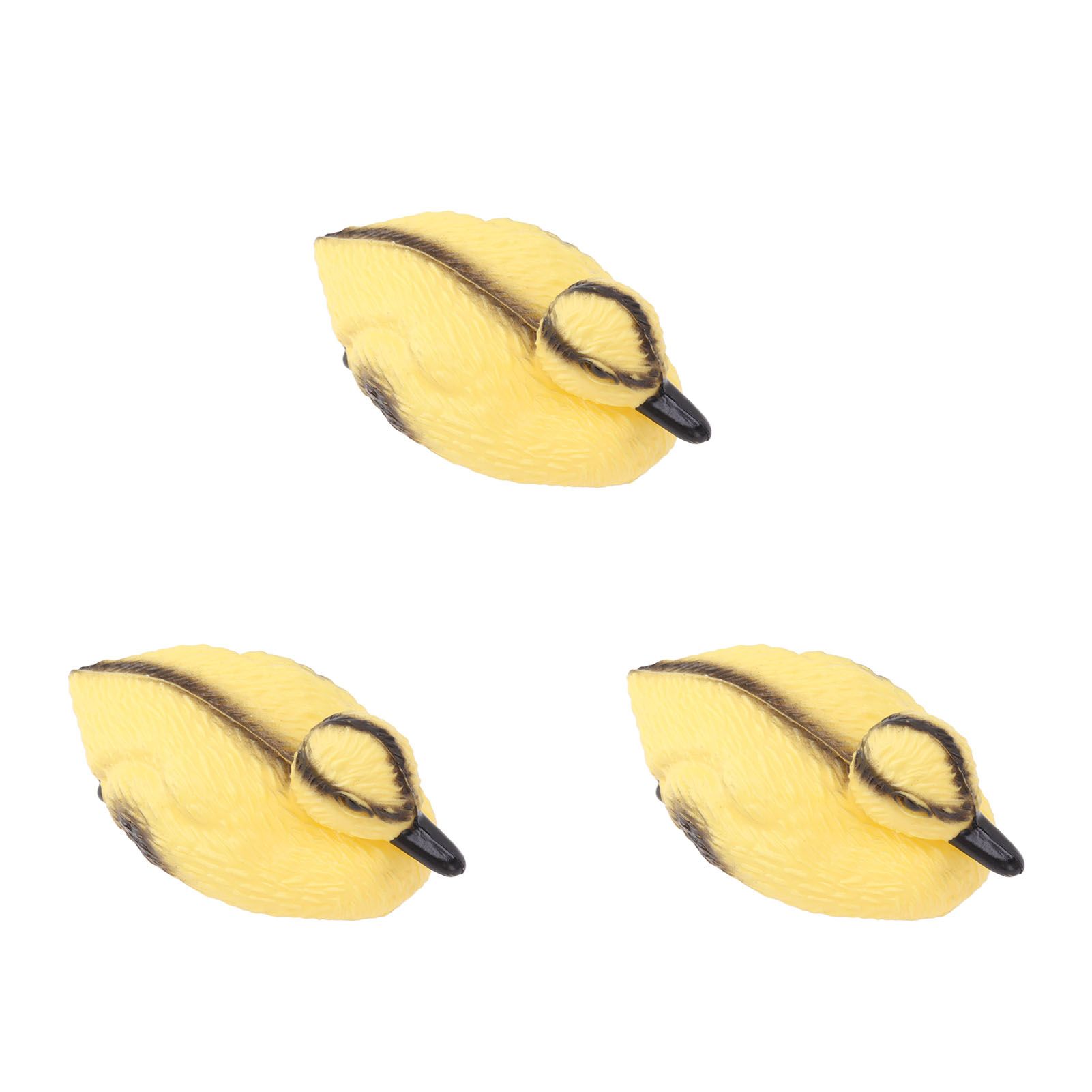 3Pcs Floating Yellow Duckling Realistic Plastic Duck Fish Pond Ornament for view 5