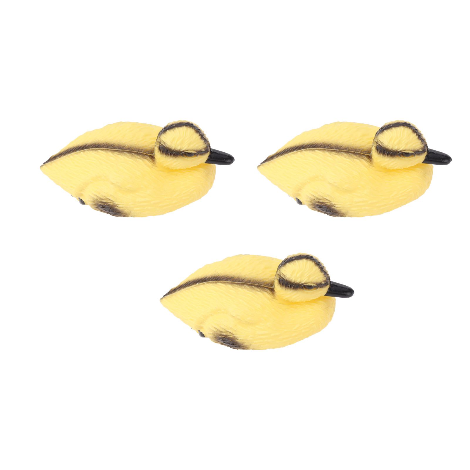 3Pcs Floating Yellow Duckling Realistic Plastic Duck Fish Pond Ornament for view 6