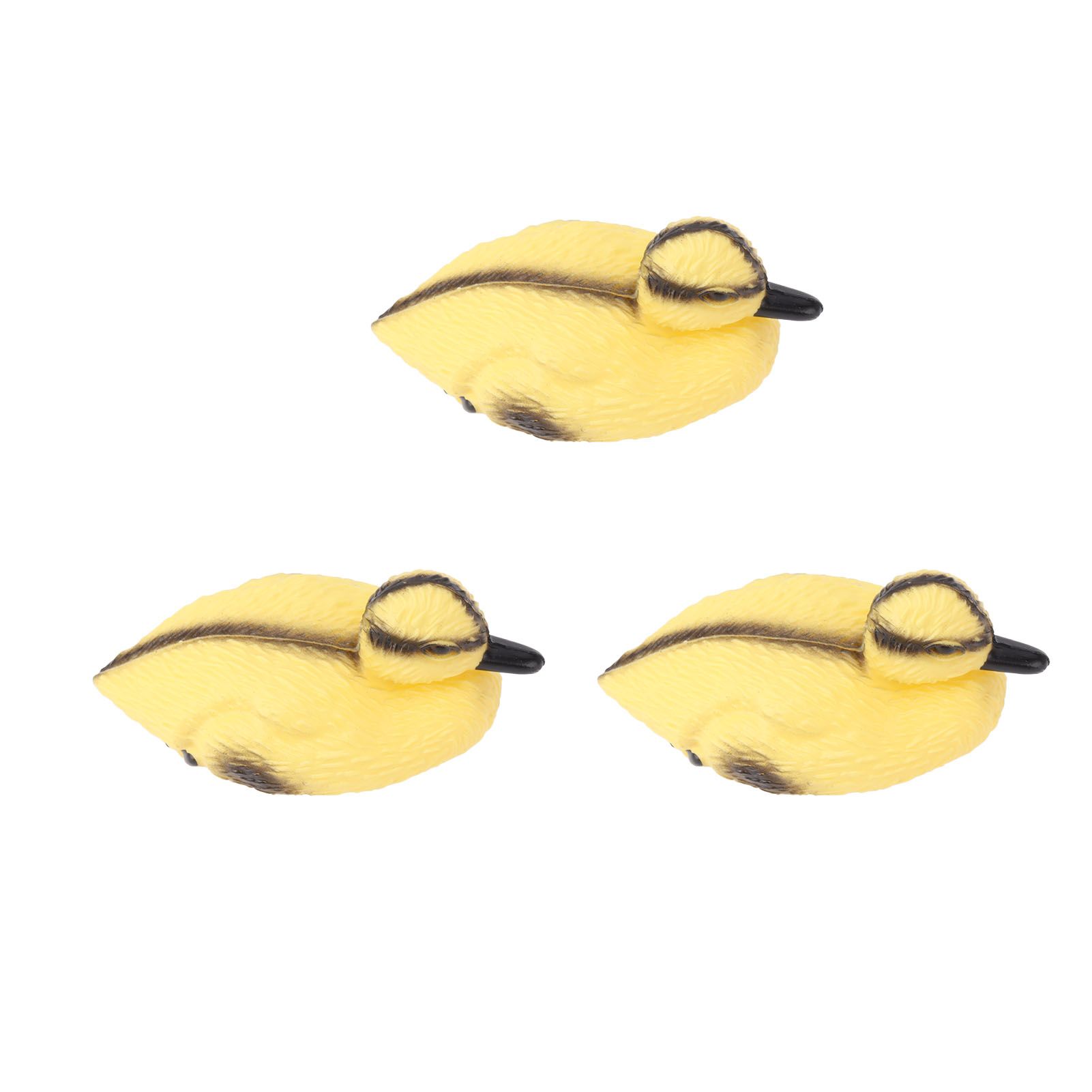 3Pcs Floating Yellow Duckling Realistic Plastic Duck Fish Pond Ornament for view 7