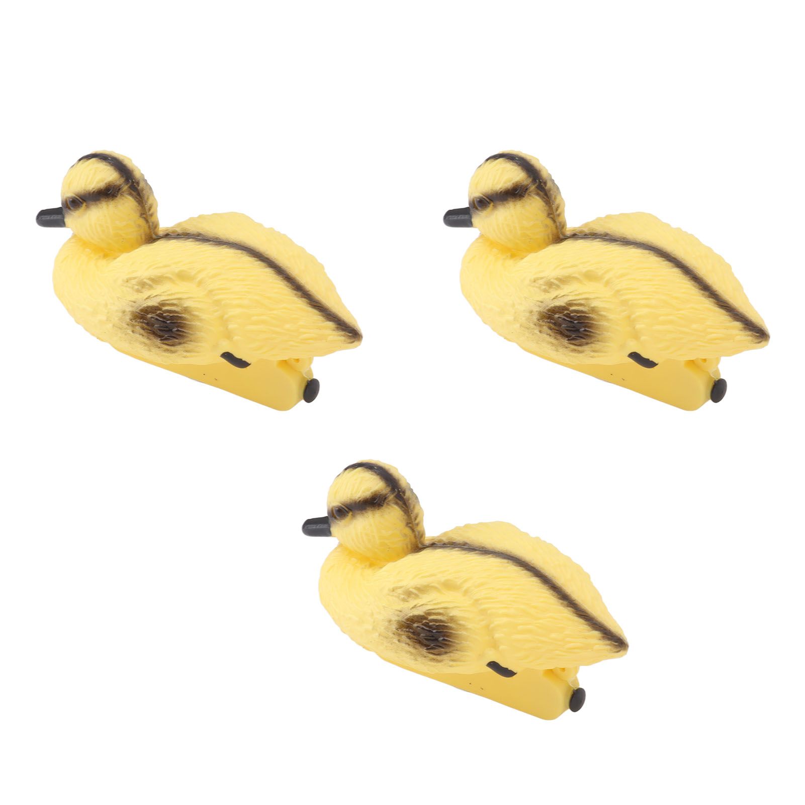 3Pcs Floating Yellow Duckling Realistic Plastic Duck Fish Pond Ornament for view 8