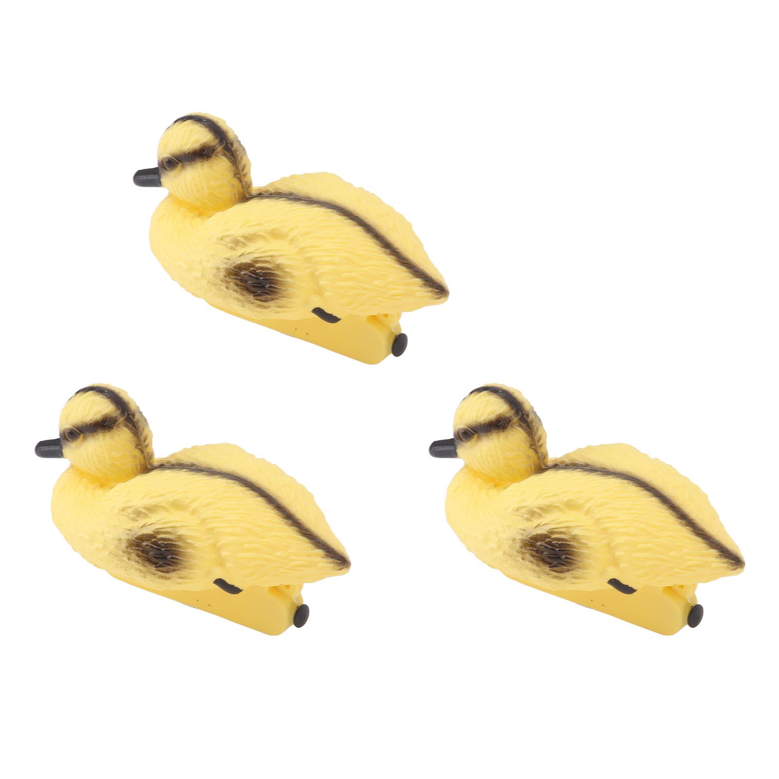 3Pcs Floating Yellow Duckling Realistic Plastic Duck Fish Pond Ornament for view 9