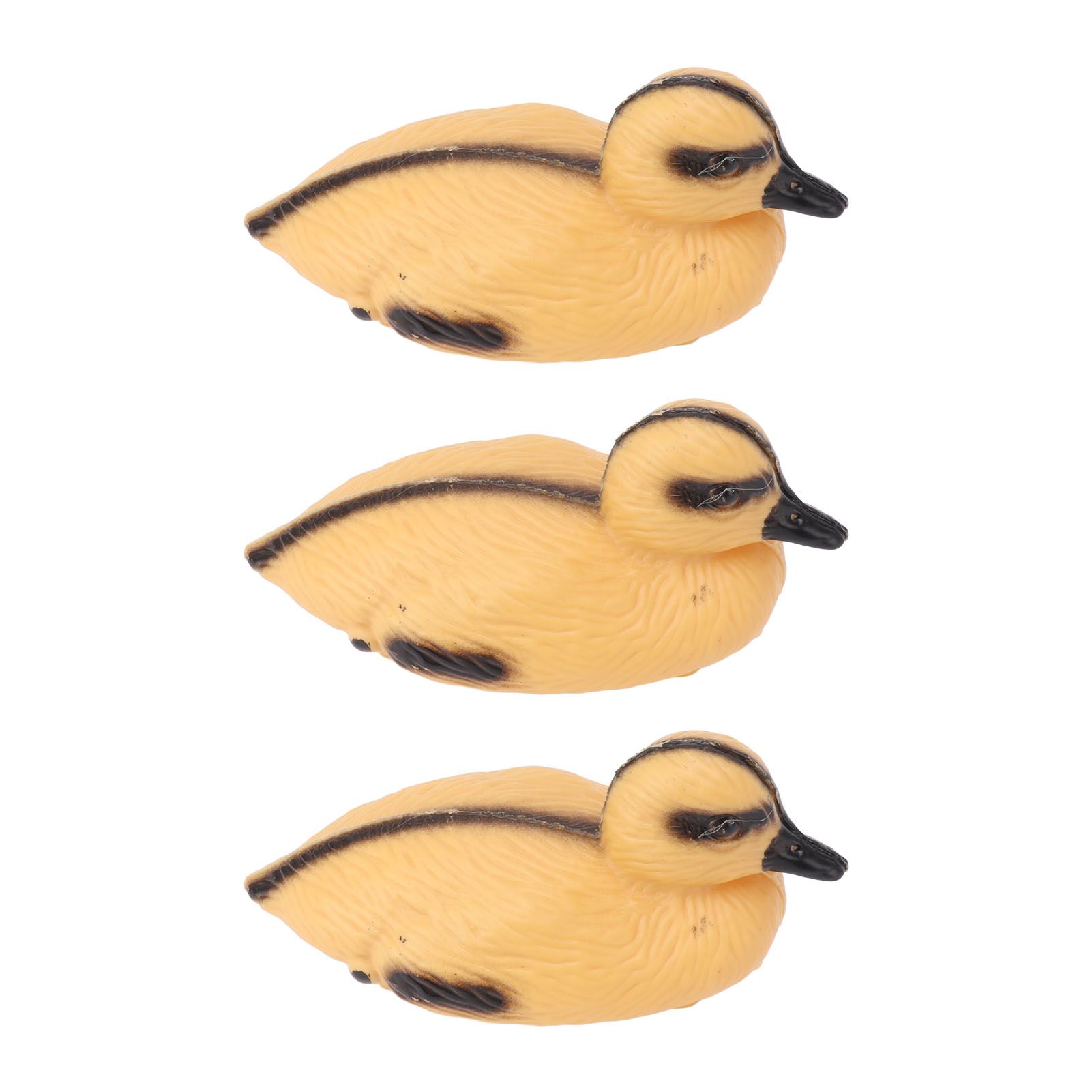 3Pcs Floating Yellow Duckling Realistic Plastic Duck Fish Pond Ornament for view 8