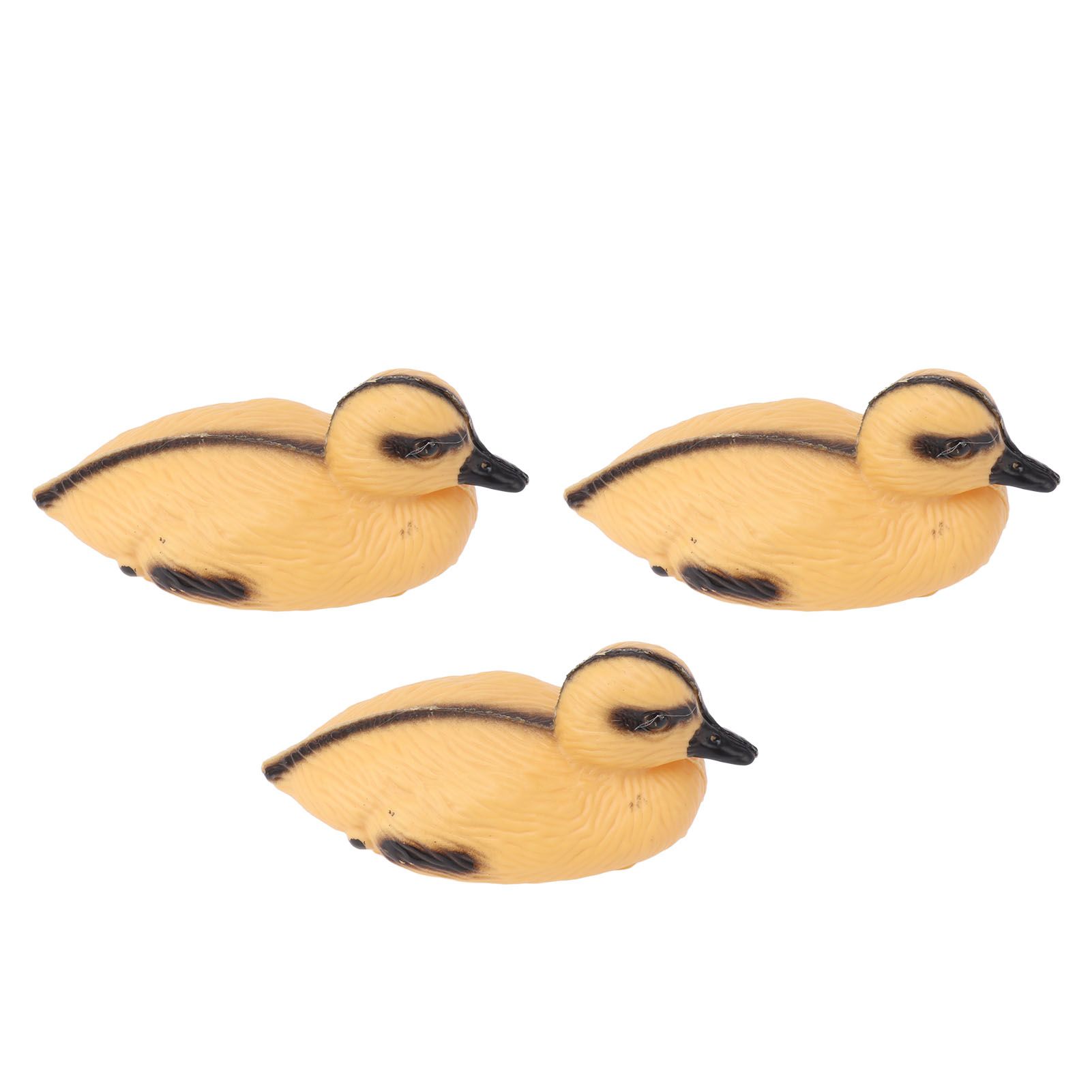 3Pcs Floating Yellow Duckling Realistic Plastic Duck Fish Pond Ornament for view 9