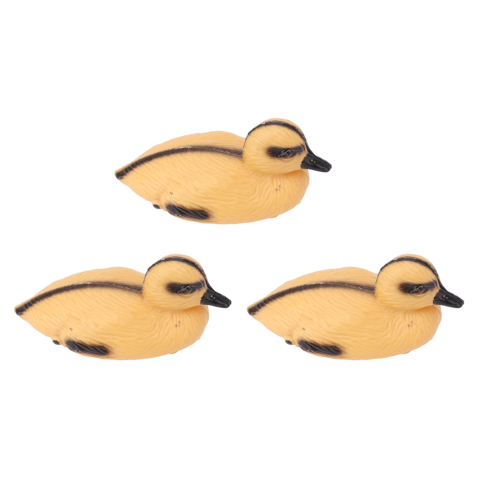 3Pcs Floating Yellow Duckling Realistic Plastic Duck Fish Pond Ornament for view 10