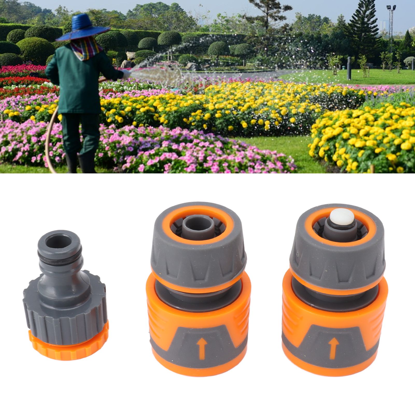 Garden Hose Connector Switch Valve Quick Connection Water Pipe Fittings for view 11