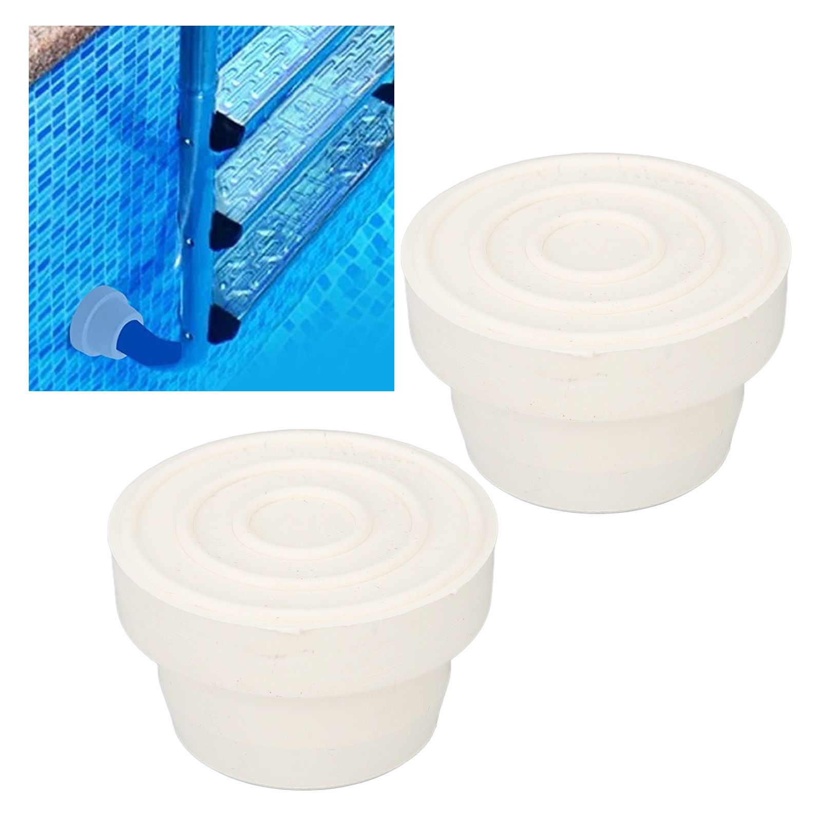 2 Pcs Pool Ladder Bumpers Ladder Tubing Inside End Plug Caps Swimming Pool view 12