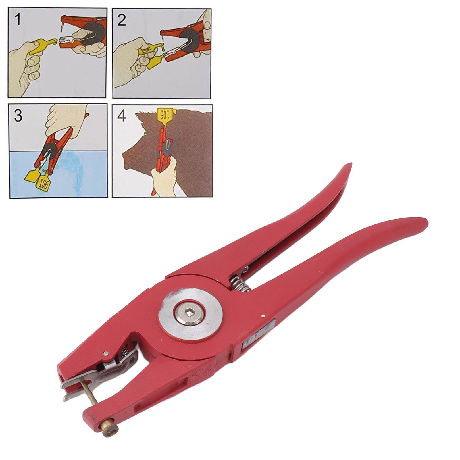 Metal Alloy Livestock Ear Tag Pliers Universal Livestock Ear Tag Applicator view 11