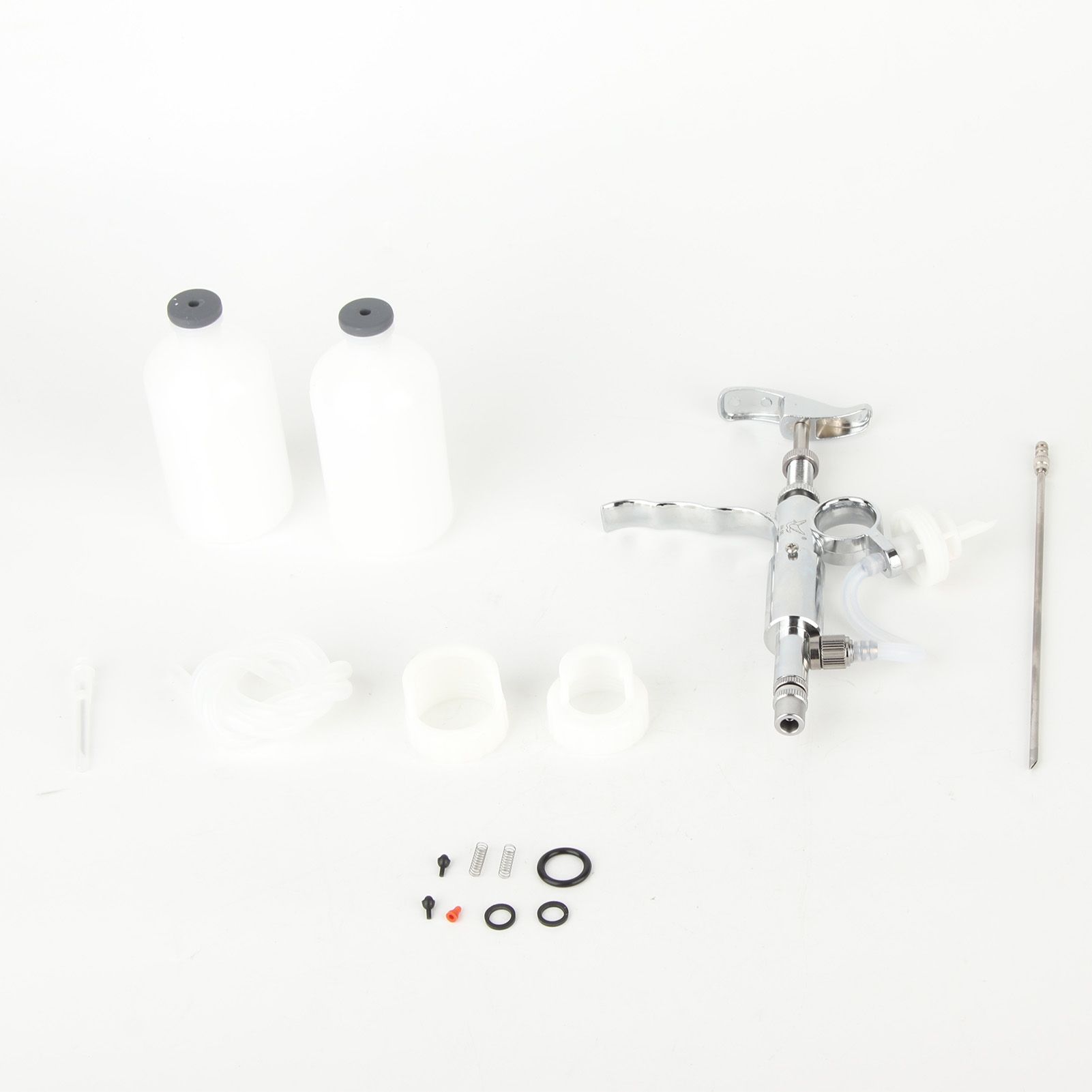 Adjustable Continuous Injection Syringe Stainless Steel Plastic Animal Syringe — image 1