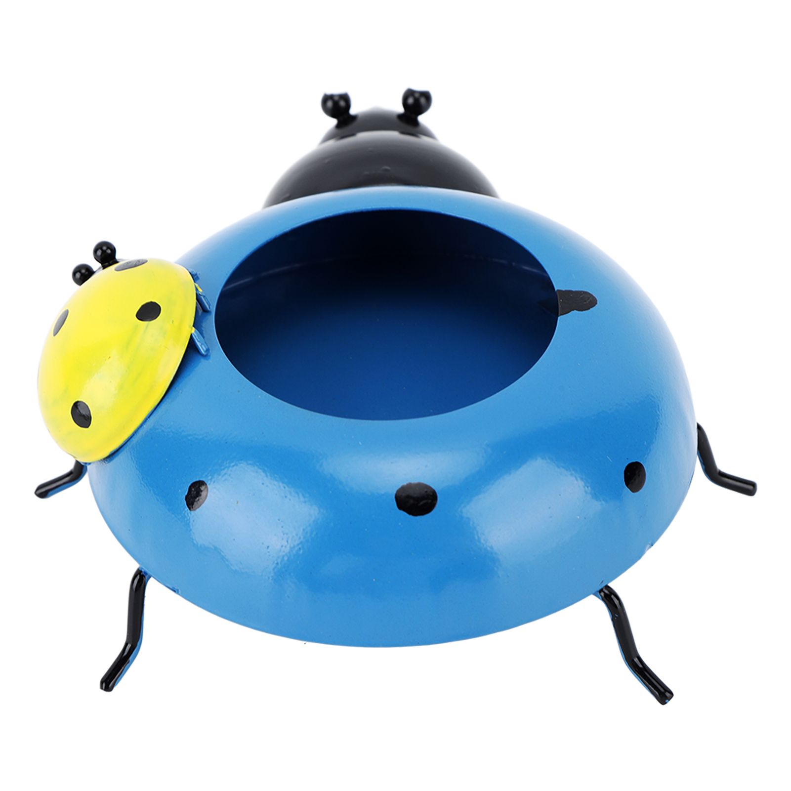 5.4cm Diameter Flower Pot Decor Ladybug Shaped Smoothing Surfaces Iron Planter view 4