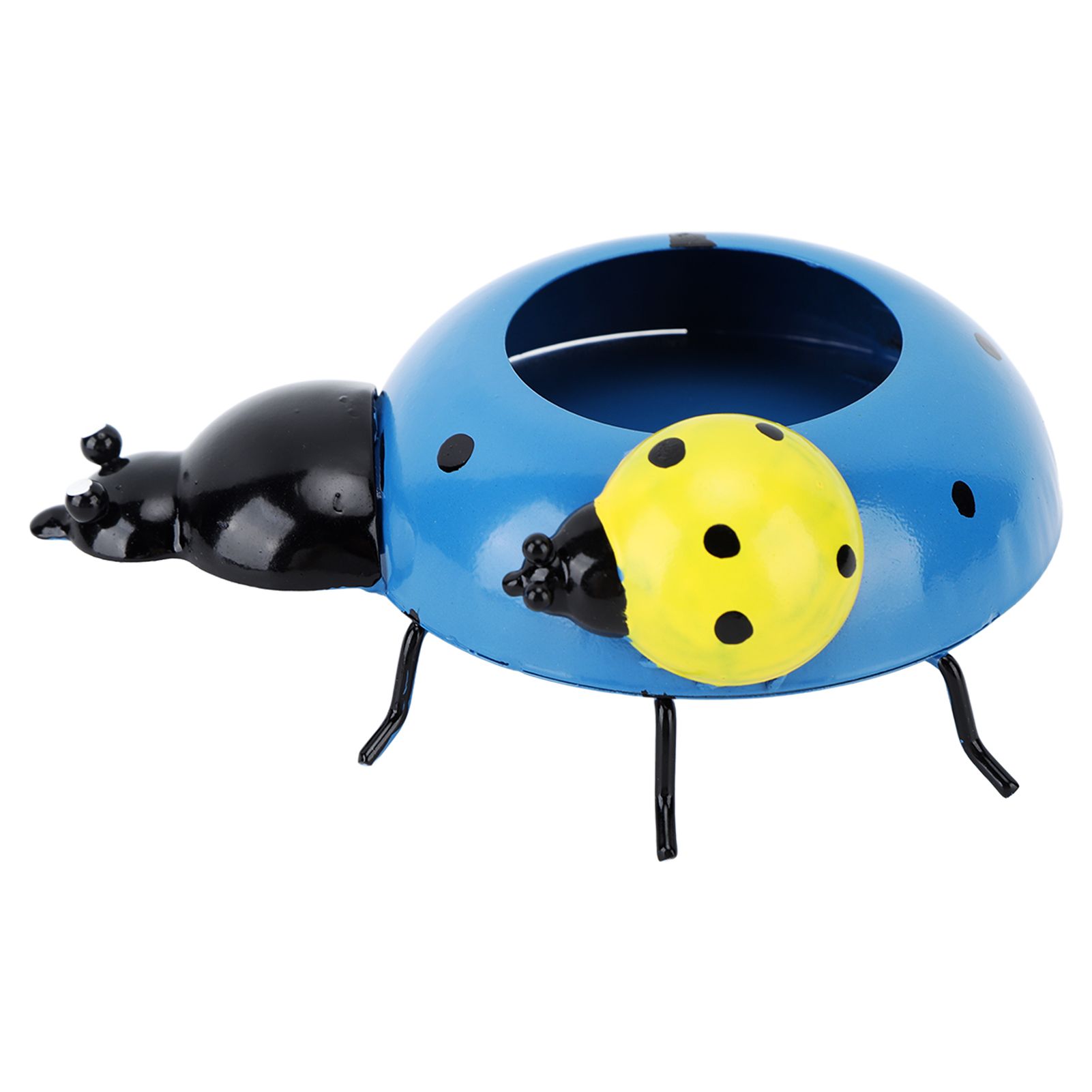 5.4cm Diameter Flower Pot Decor Ladybug Shaped Smoothing Surfaces Iron Planter view 5