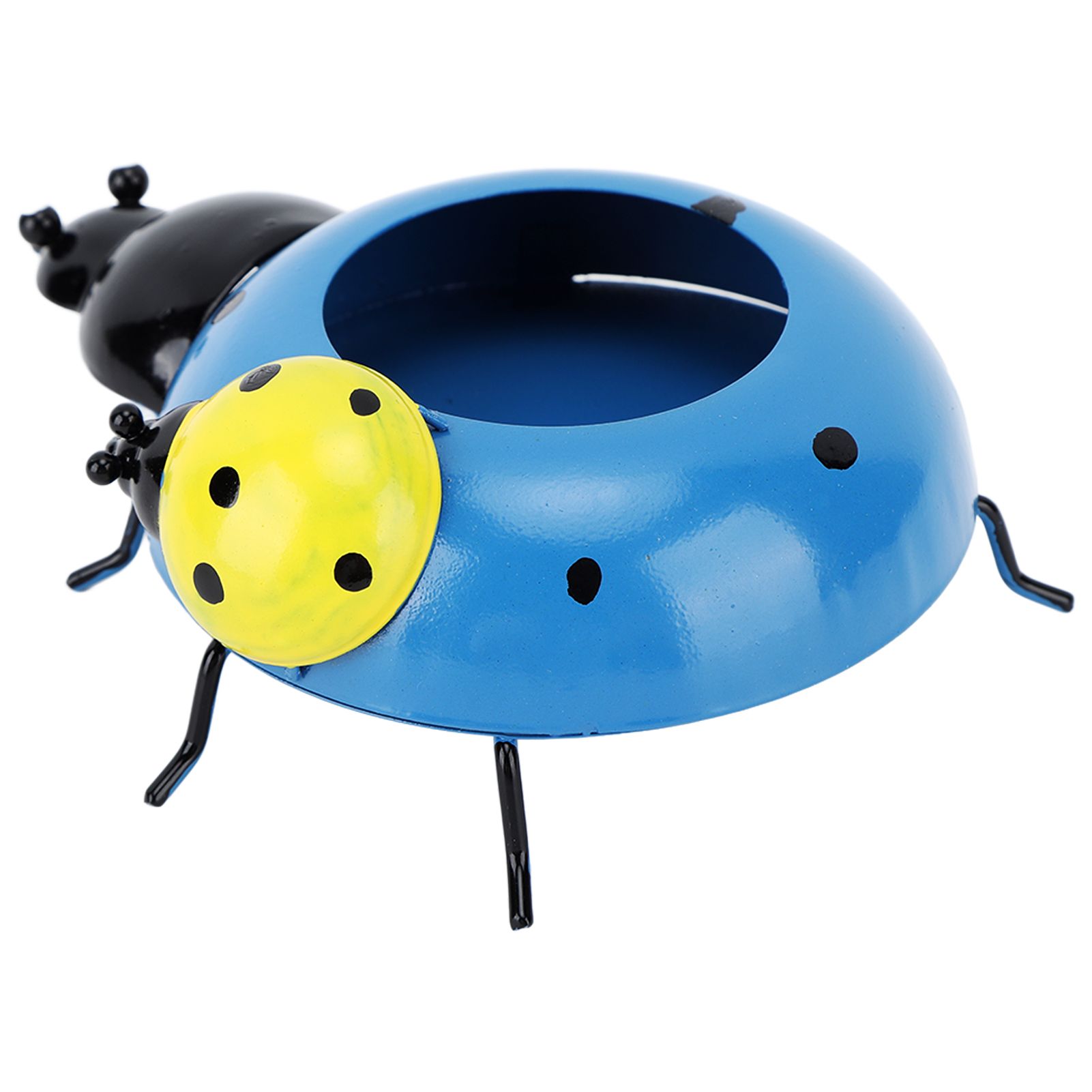 5.4cm Diameter Flower Pot Decor Ladybug Shaped Smoothing Surfaces Iron Planter view 6