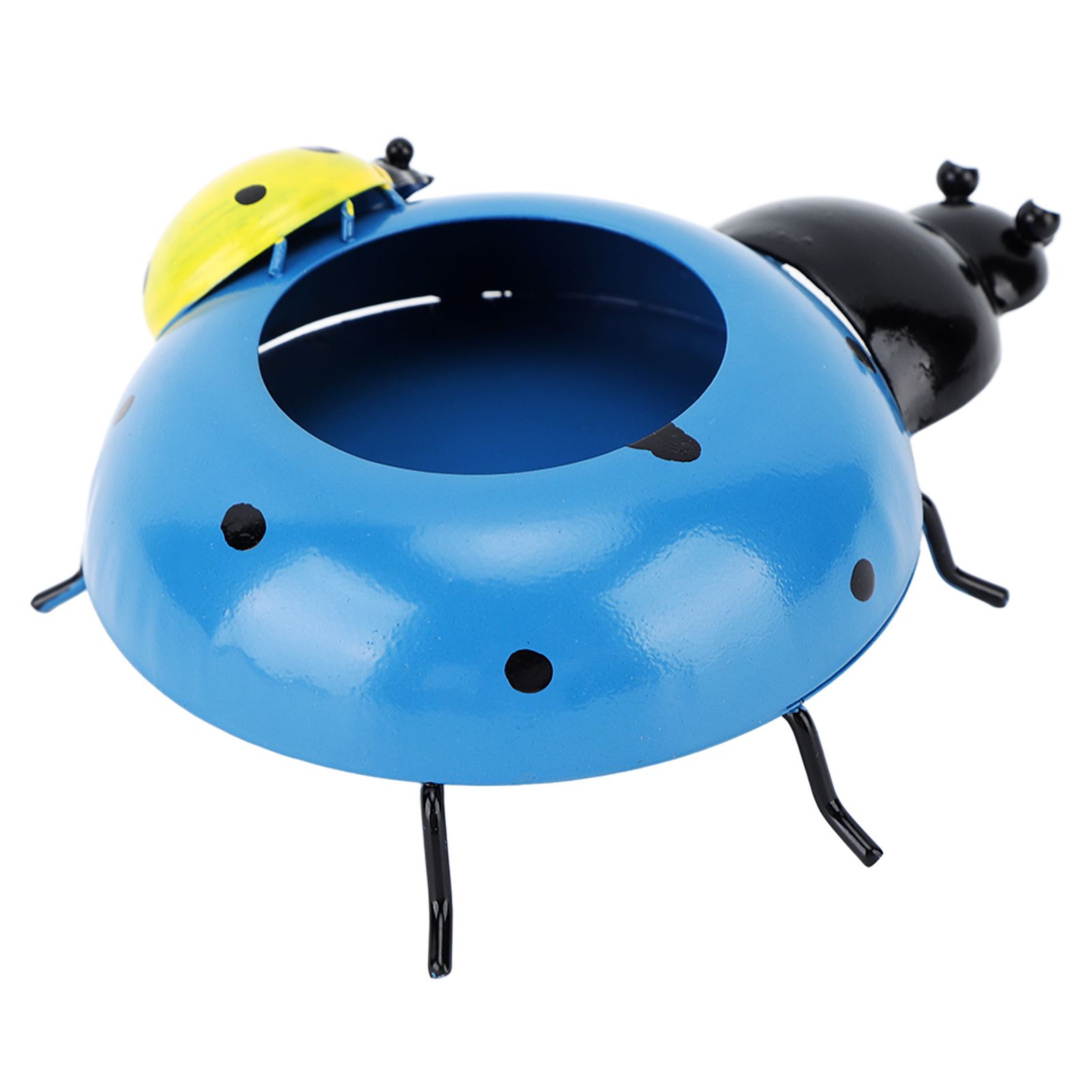 5.4cm Diameter Flower Pot Decor Ladybug Shaped Smoothing Surfaces Iron Planter view 8