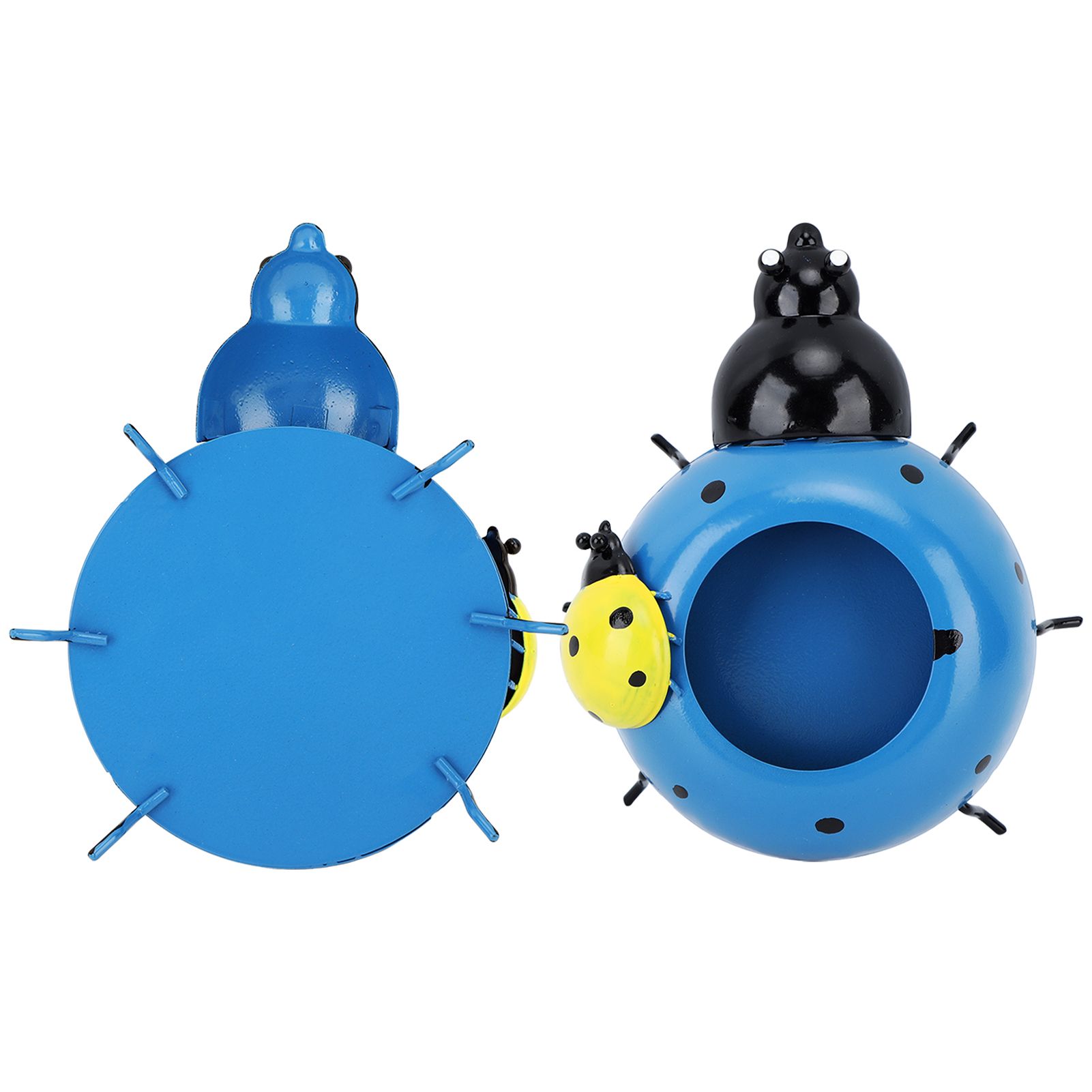 5.4cm Diameter Flower Pot Decor Ladybug Shaped Smoothing Surfaces Iron Planter view 10