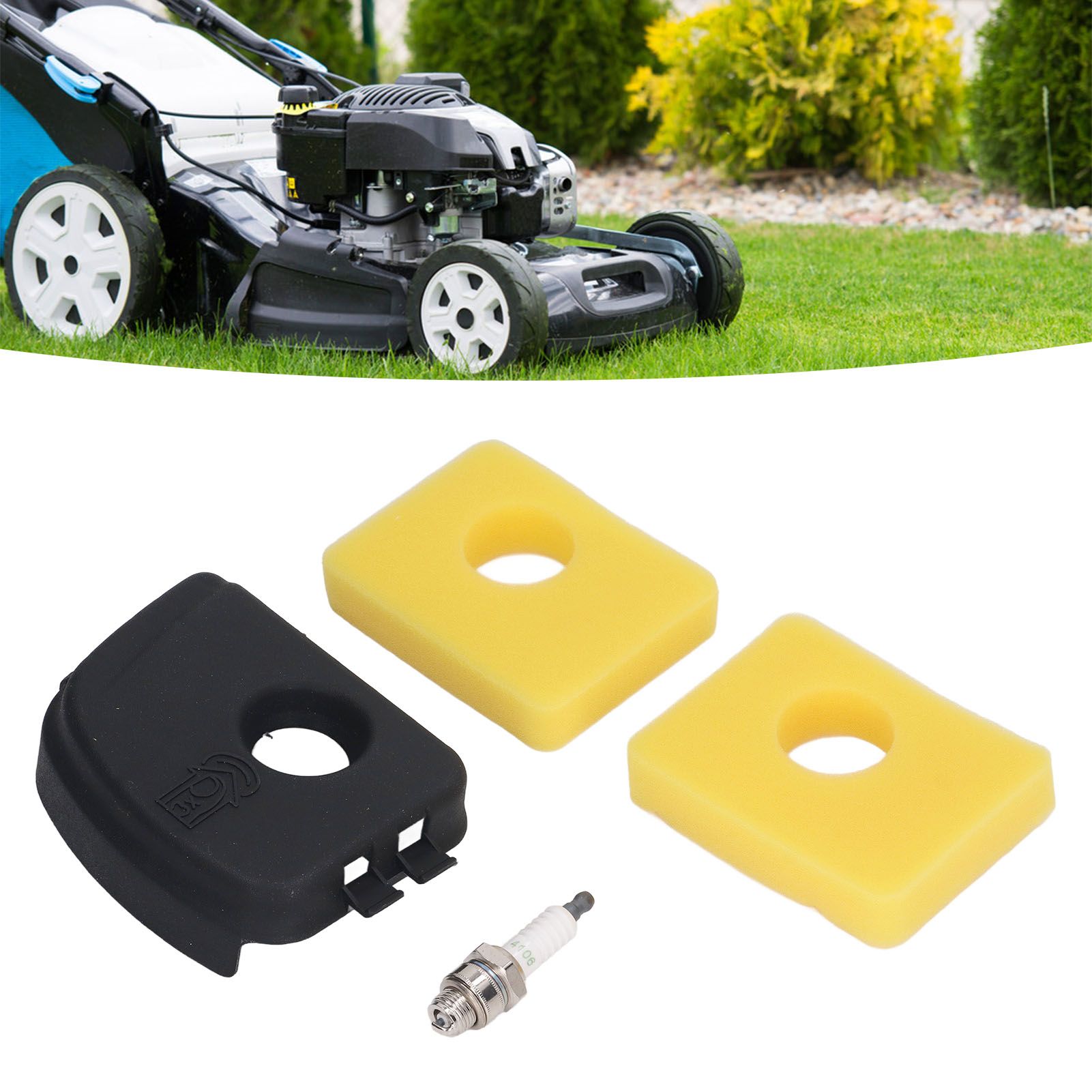 590581Air Filter Cover Air Filter Spark Plug Kit Replacement for 450E 500E view 11