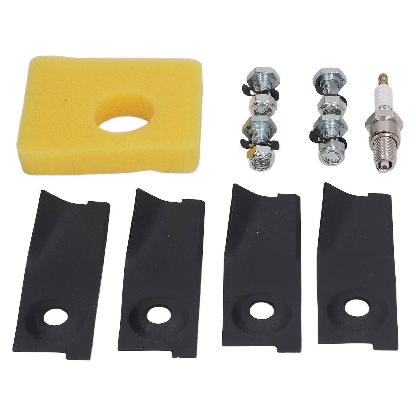 18inch Lawn Mower Blades Spark Plugs Air Filter Replacement Kit for 450E 500E view 2