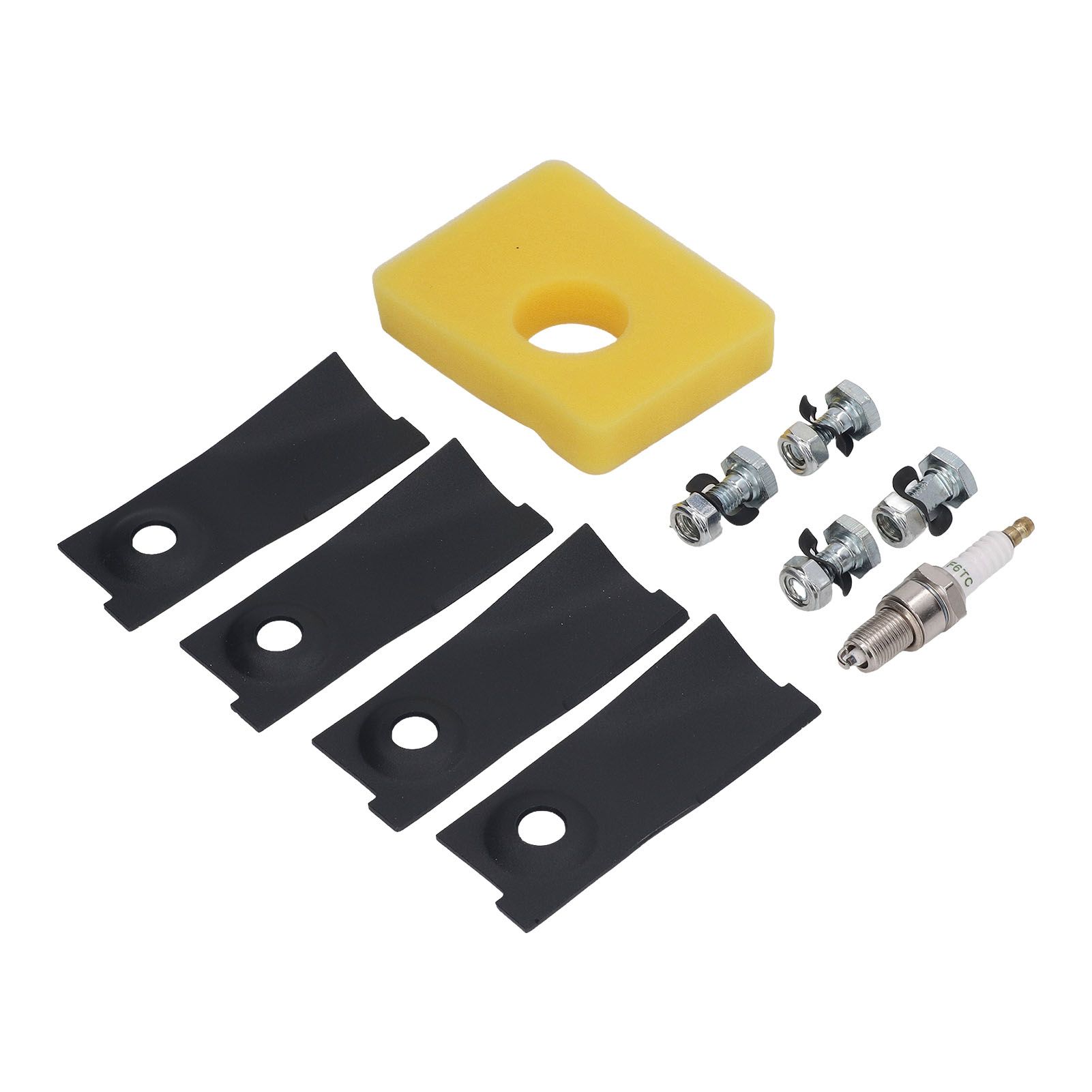 18inch Lawn Mower Blades Spark Plugs Air Filter Replacement Kit for 450E 500E view 3