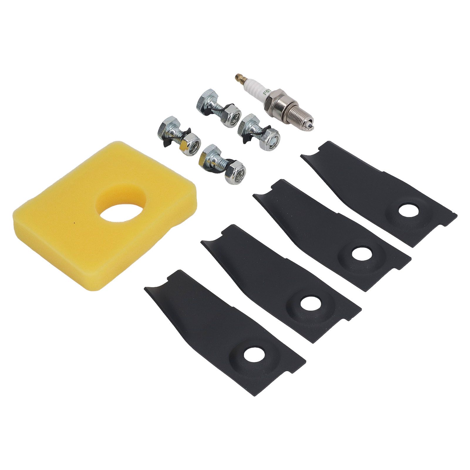 18inch Lawn Mower Blades Spark Plugs Air Filter Replacement Kit for 450E 500E view 8