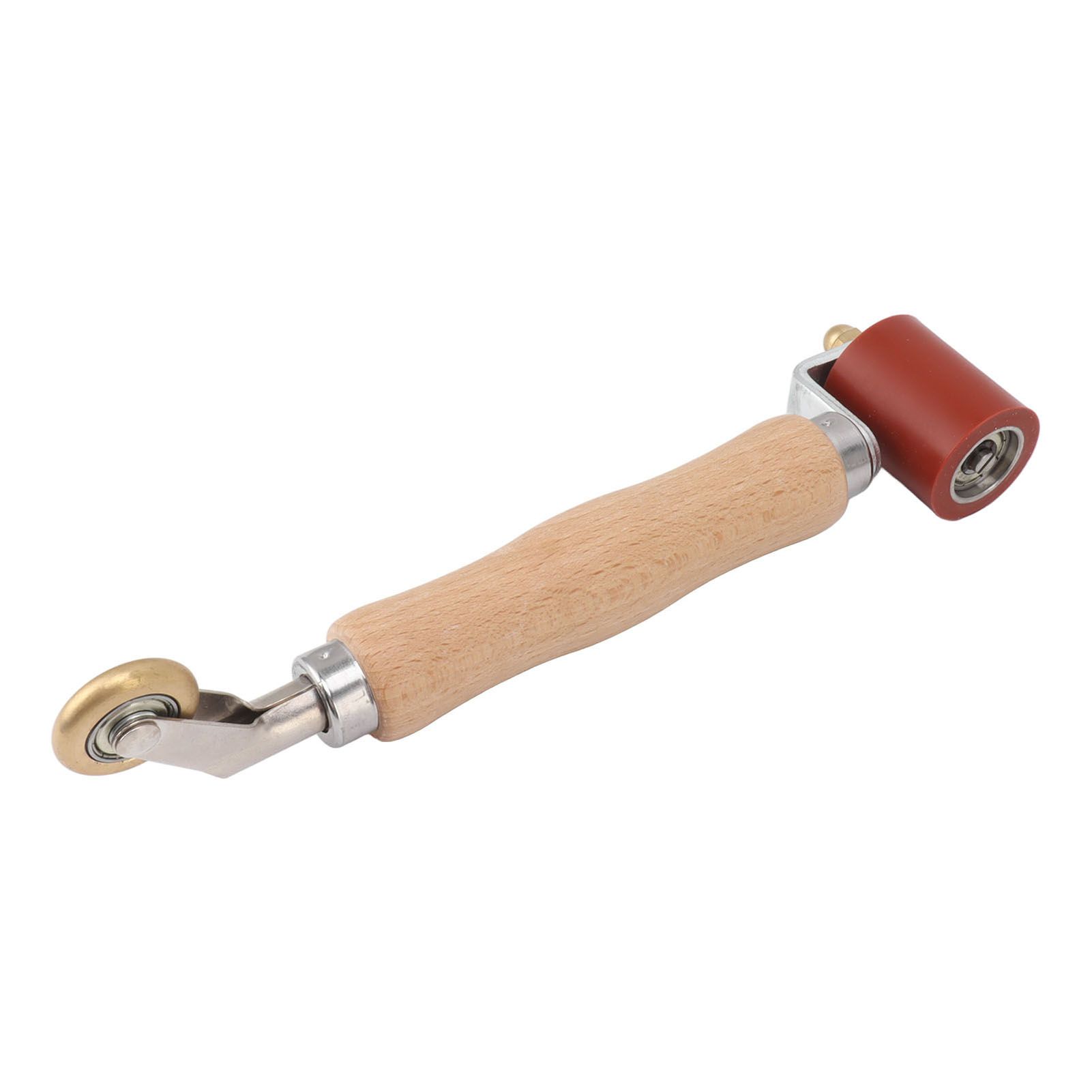 40mm Silicone Seam Roller Dual Use Brass Wheel Wood Handle Wallpaper Flat Seam view 6
