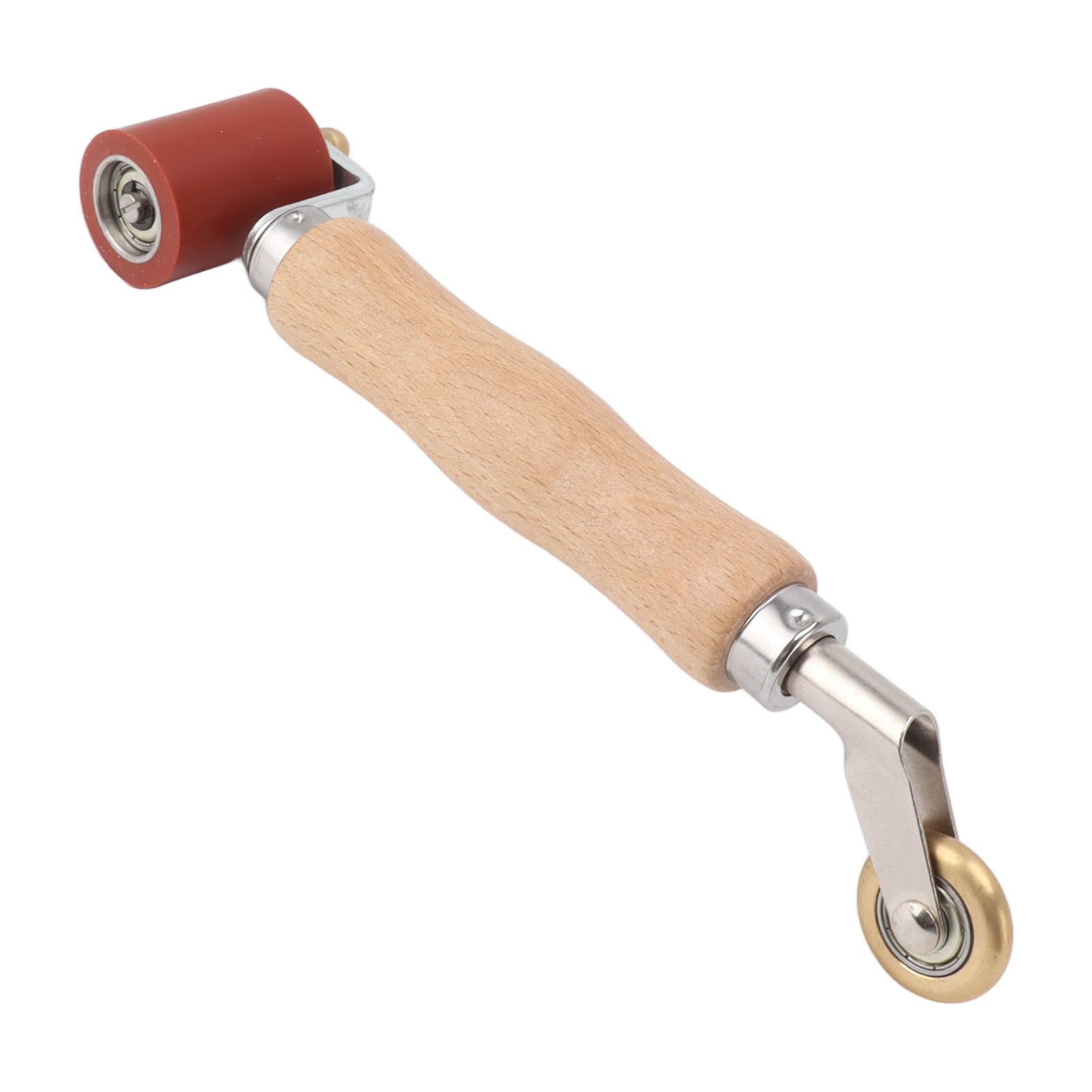 40mm Silicone Seam Roller Dual Use Brass Wheel Wood Handle Wallpaper Flat Seam view 7