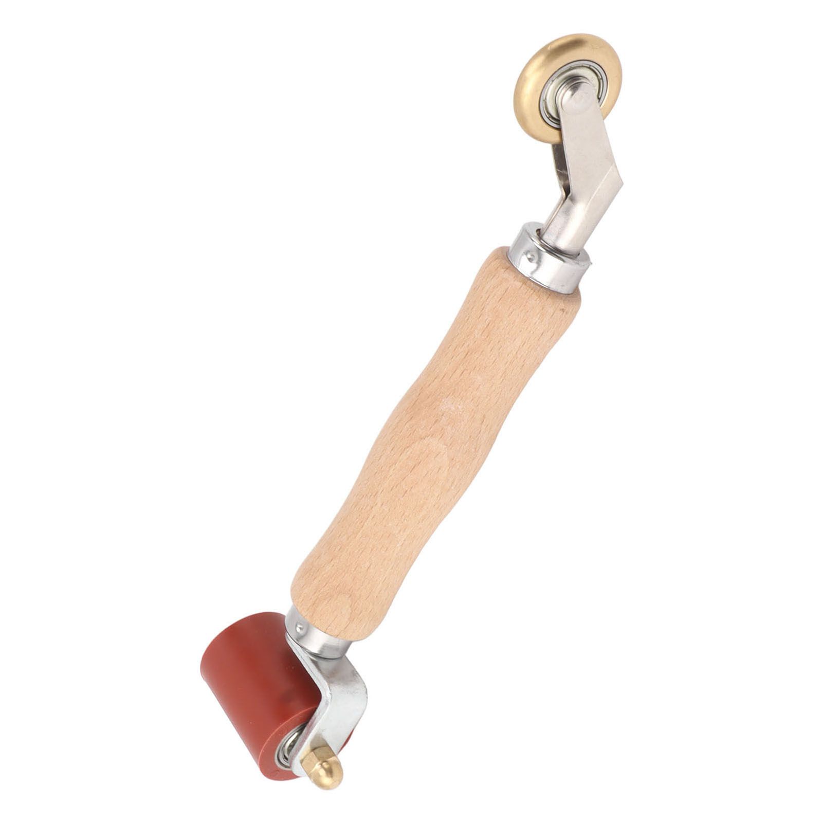 40mm Silicone Seam Roller Dual Use Brass Wheel Wood Handle Wallpaper Flat Seam view 8
