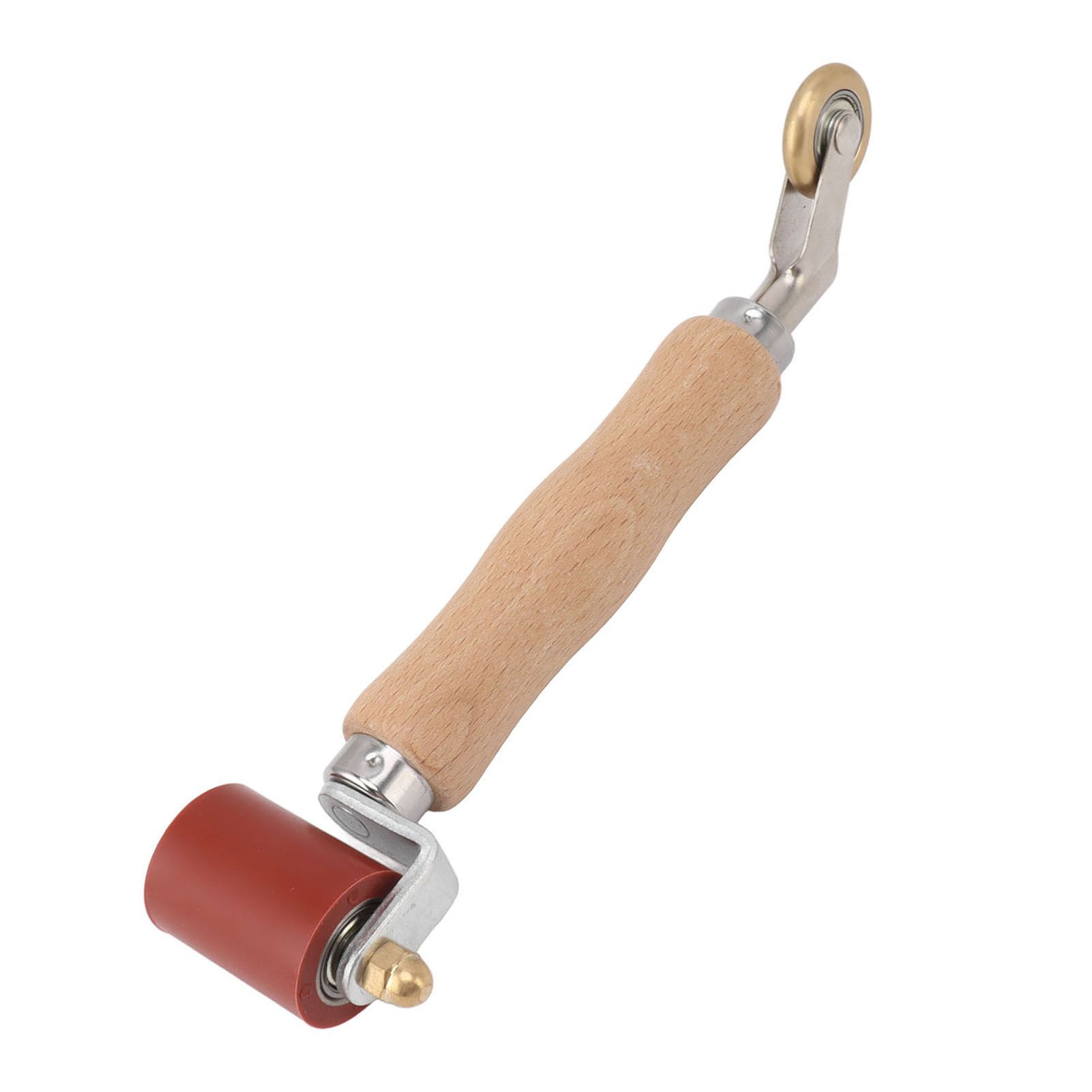 40mm Silicone Seam Roller Dual Use Brass Wheel Wood Handle Wallpaper Flat Seam view 10