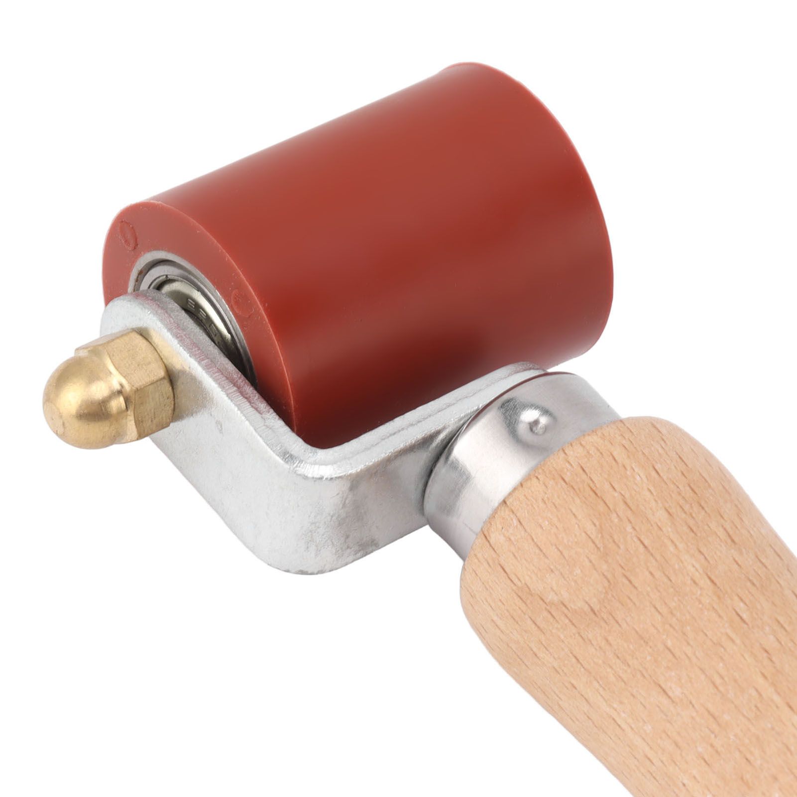 40mm Silicone Seam Roller Dual Use Brass Wheel Wood Handle Wallpaper Flat Seam view 13