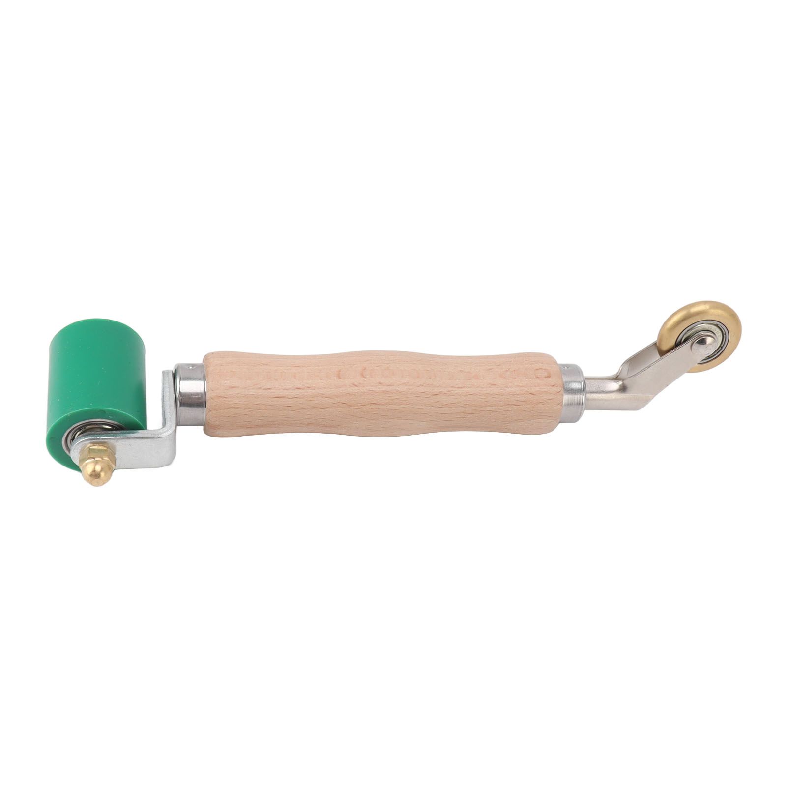 40mm Silicone Seam Roller Dual Use Brass Wheel Wood Handle Wallpaper Flat Seam view 2