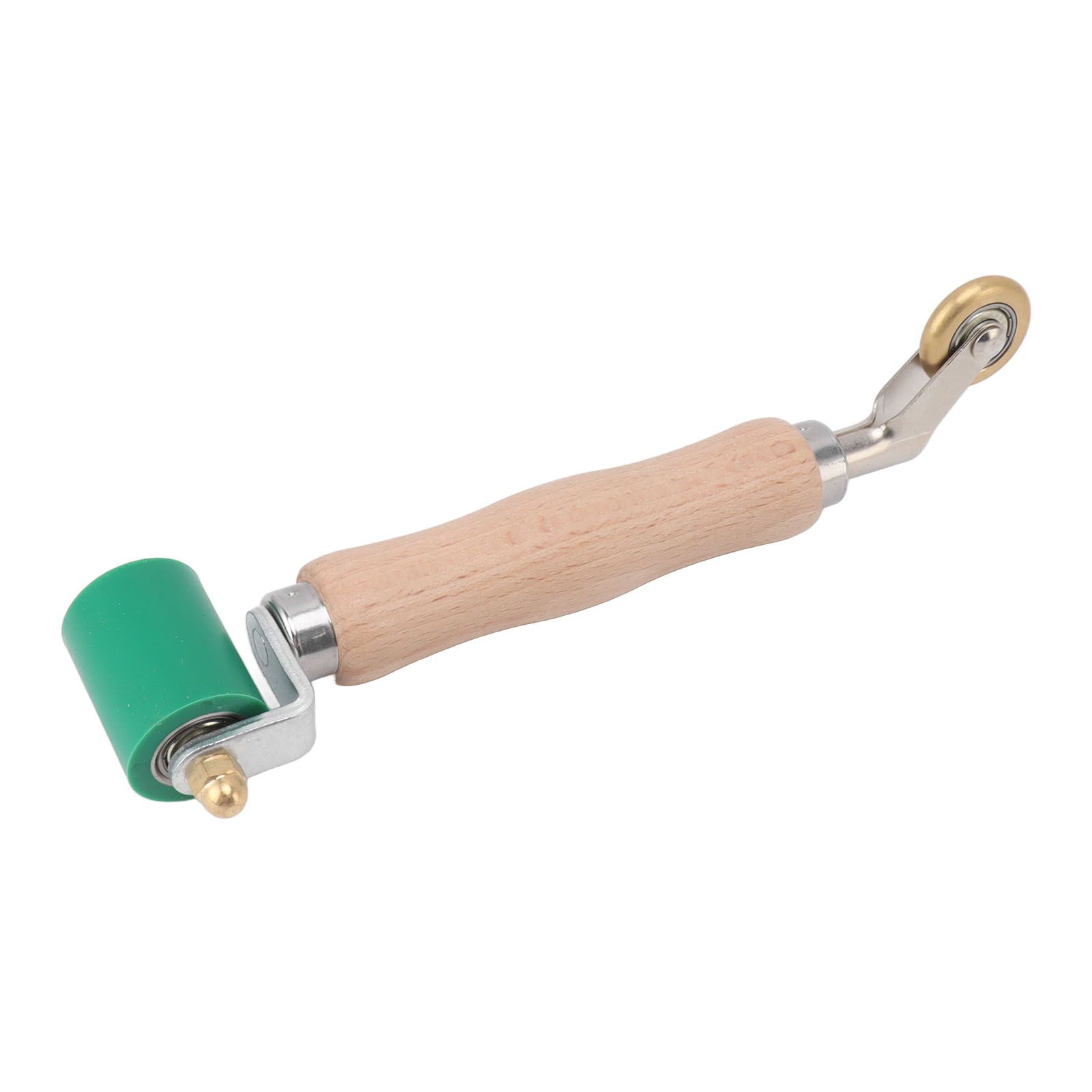 40mm Silicone Seam Roller Dual Use Brass Wheel Wood Handle Wallpaper Flat Seam view 3